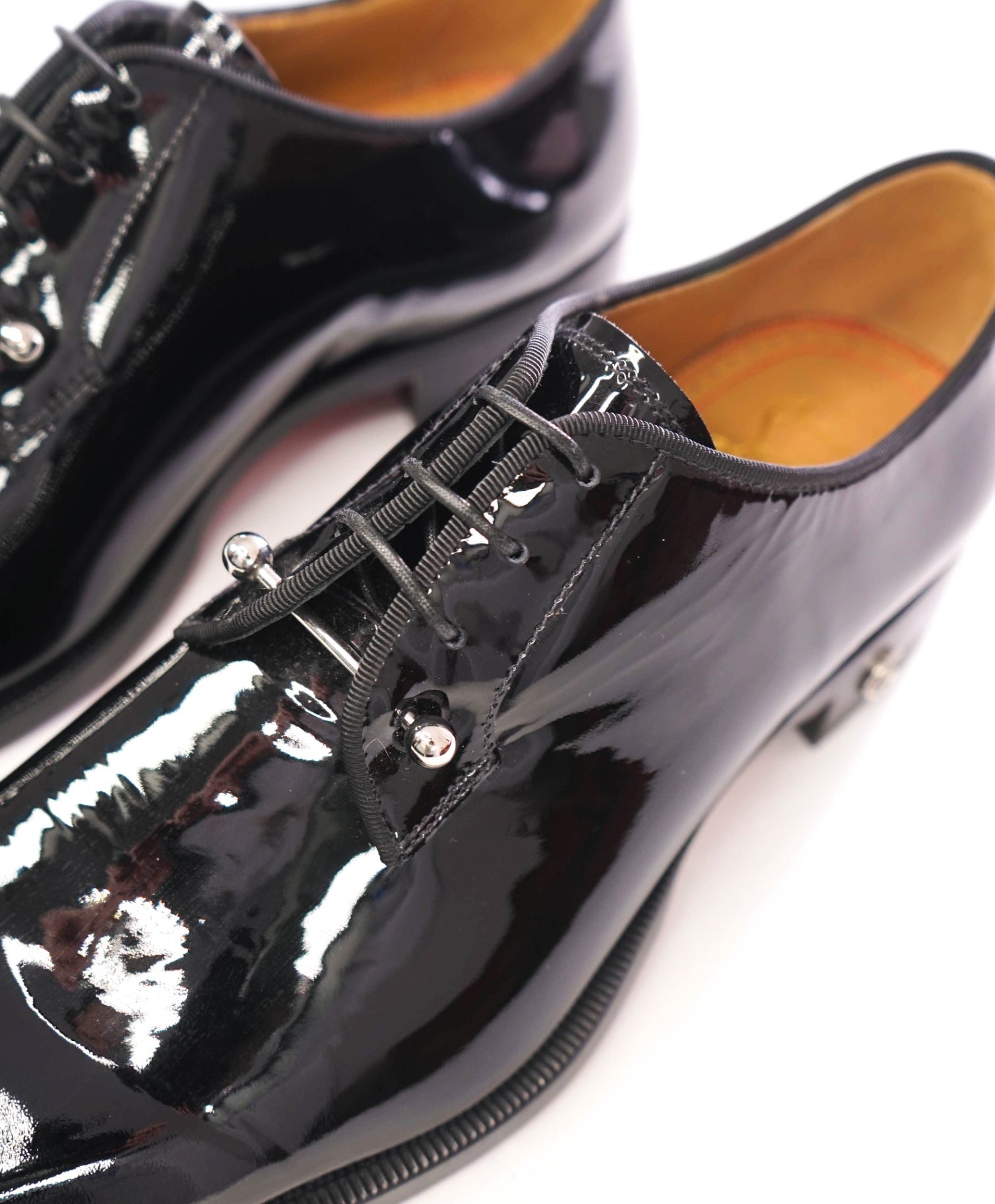 $1,250 Christian Louboutin "Chambeliss" Black Patent Leather Derby - US 7 (40EU)