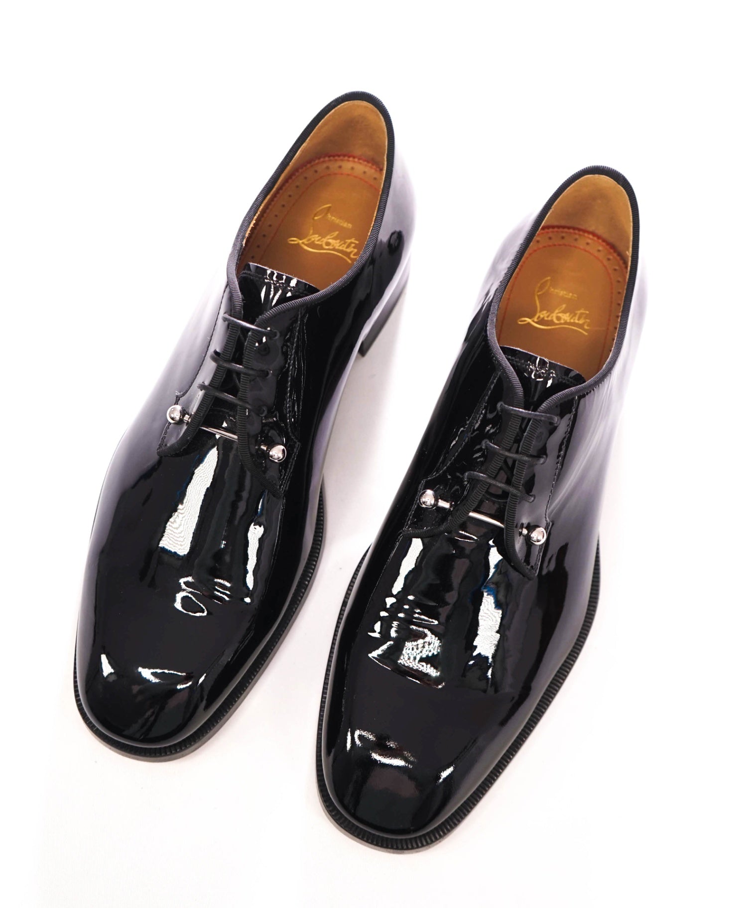 $1,250 Christian Louboutin "Chambeliss" Black Patent Leather Derby - US 7 (40EU)