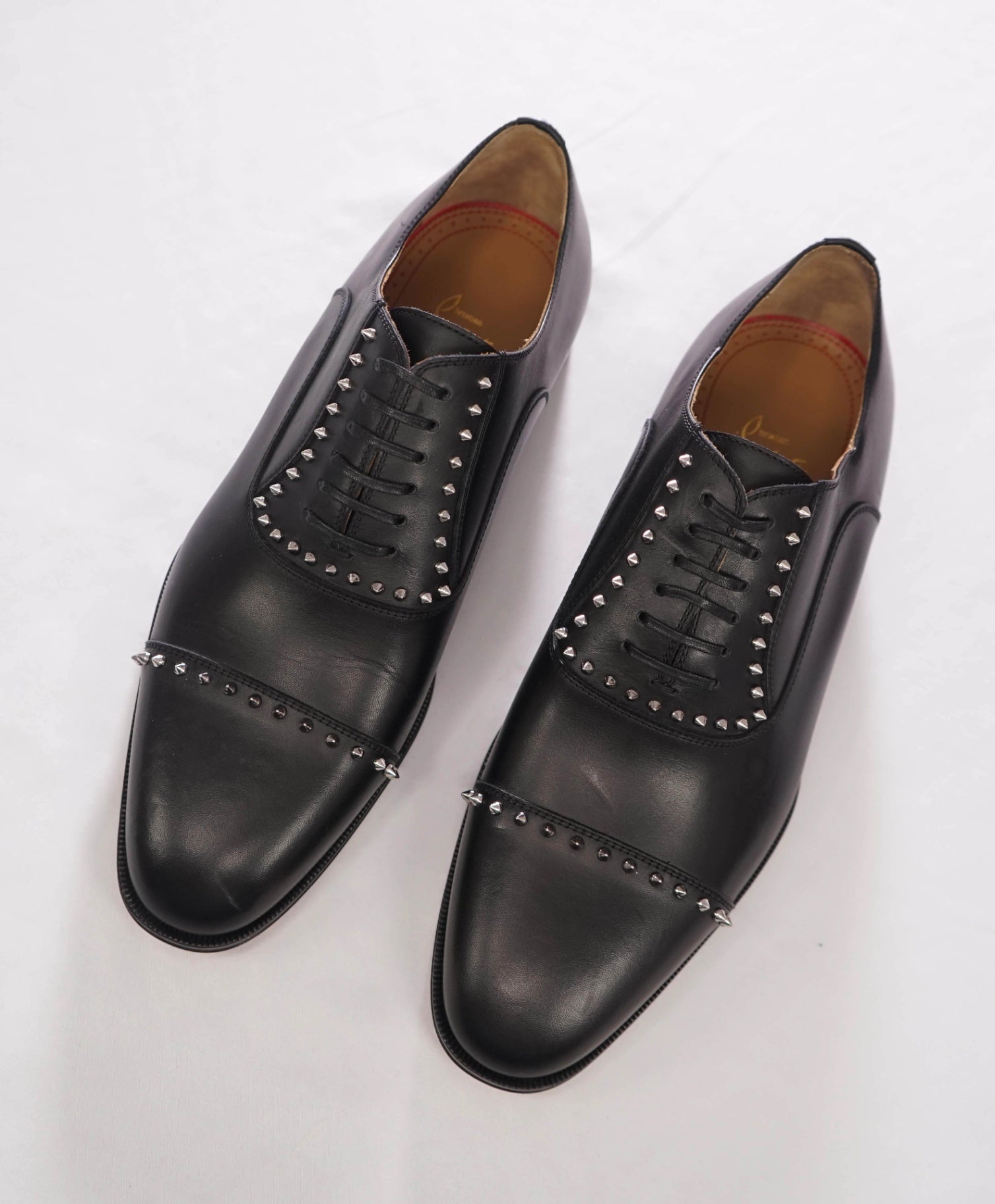 $1,200 CHRISTIAN LOUBOUTIN - *CLOOCLOO* Black Spike Oxfords - US 9 (42EU)