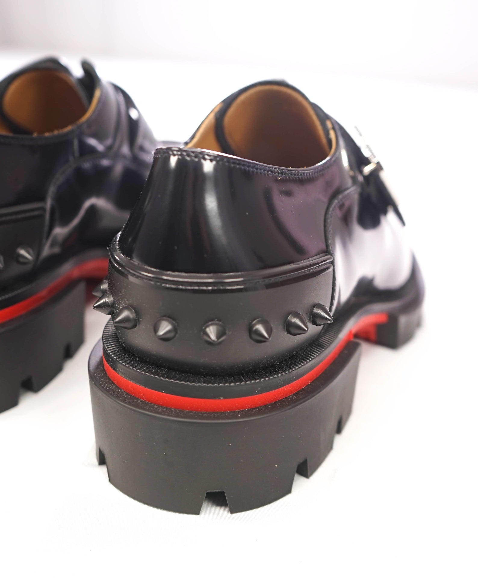 $1,450 CHRISTIAN LOUBOUTIN - Black Leather "OUR GEORGES" Loafers - US 9 (42EU)