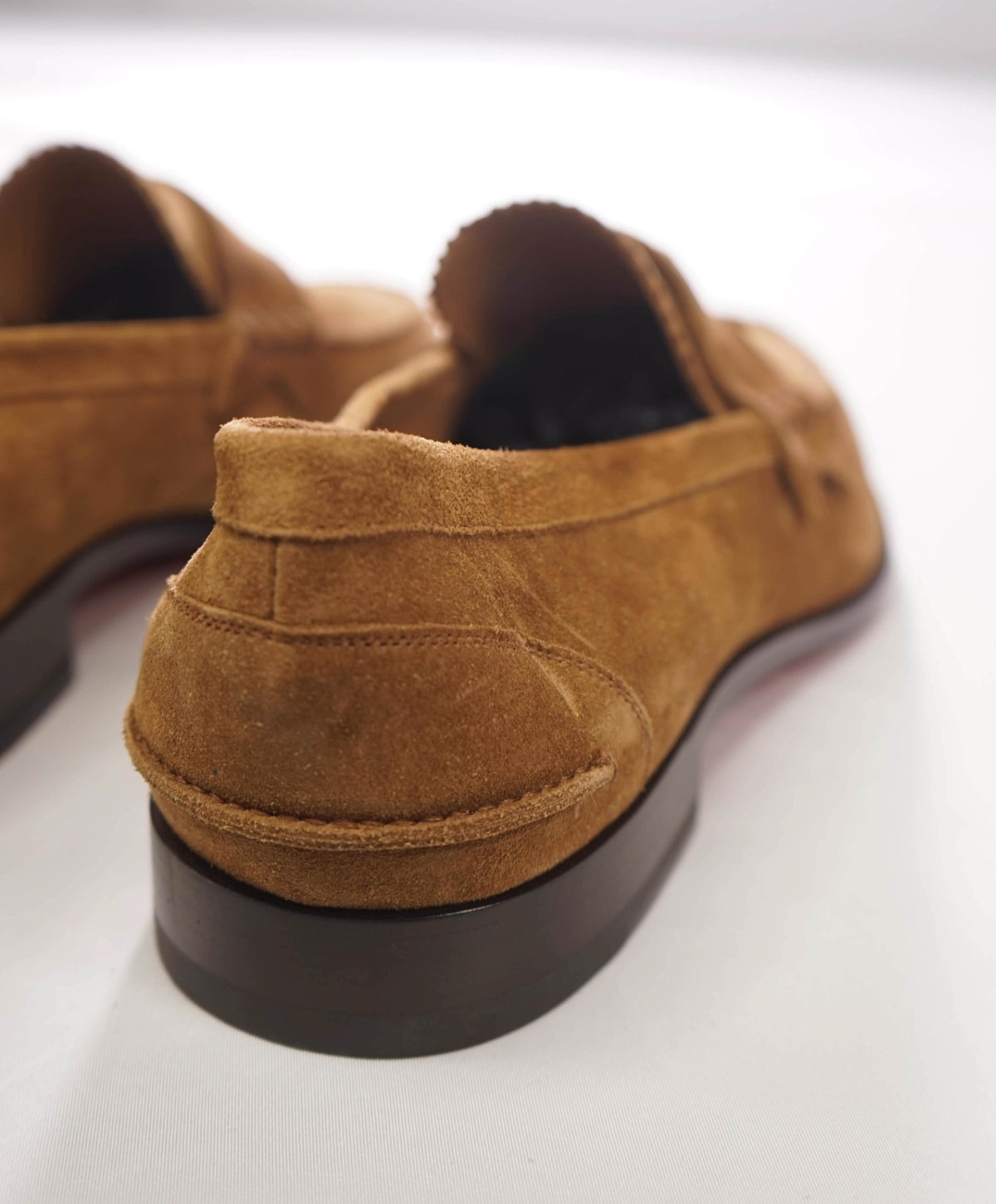 $1,145 CHRISTIAN LOUBOUTIN - *PENNY* Tobacco Suede Loafers - 10.5US (43.5EU)