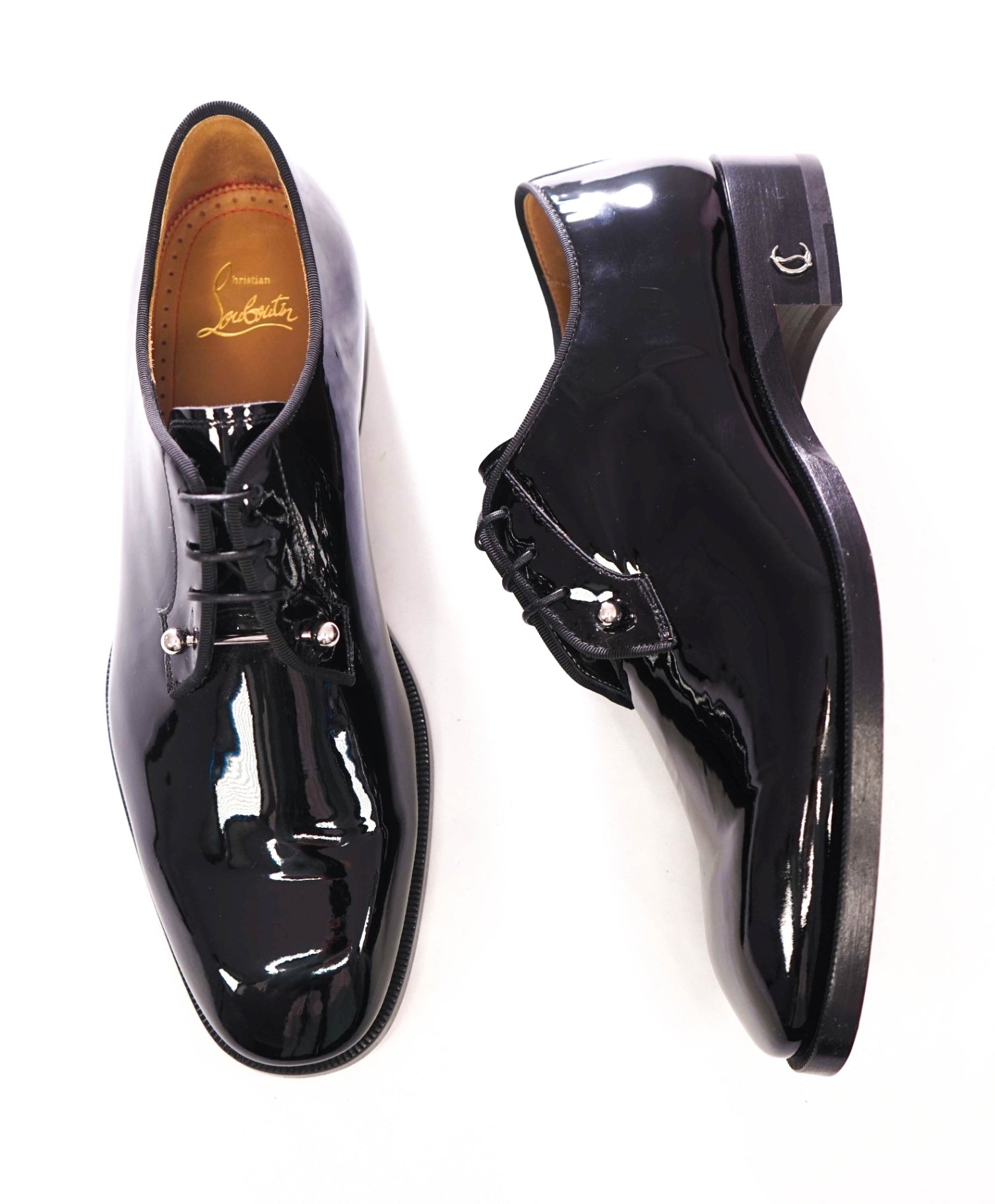 $1,250 Christian Louboutin "Chambeliss" Black Patent Leather Derby - US 7 (40EU)