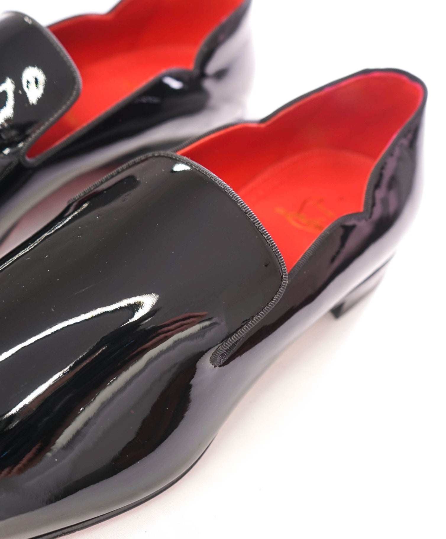 $1,050 CHRISTIAN LOUBOUTIN - * DANDY CHICK* Black Patent Loafers - US 11.5 (EU44.5)