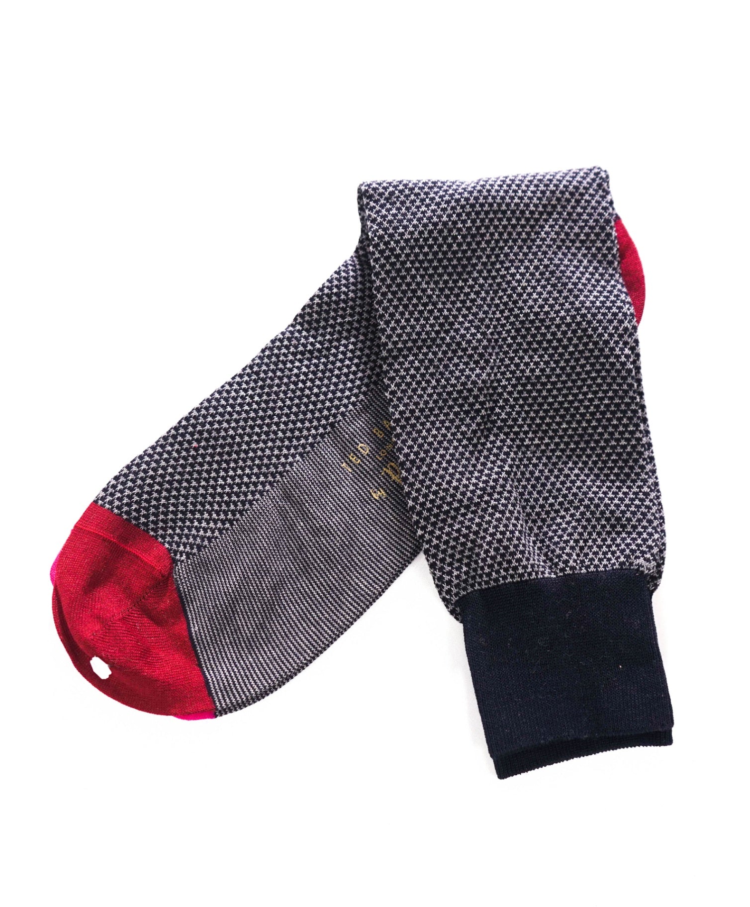 $30 Pantherella For Ted Baker - Puppytooth Cotton Socks - 9-12
