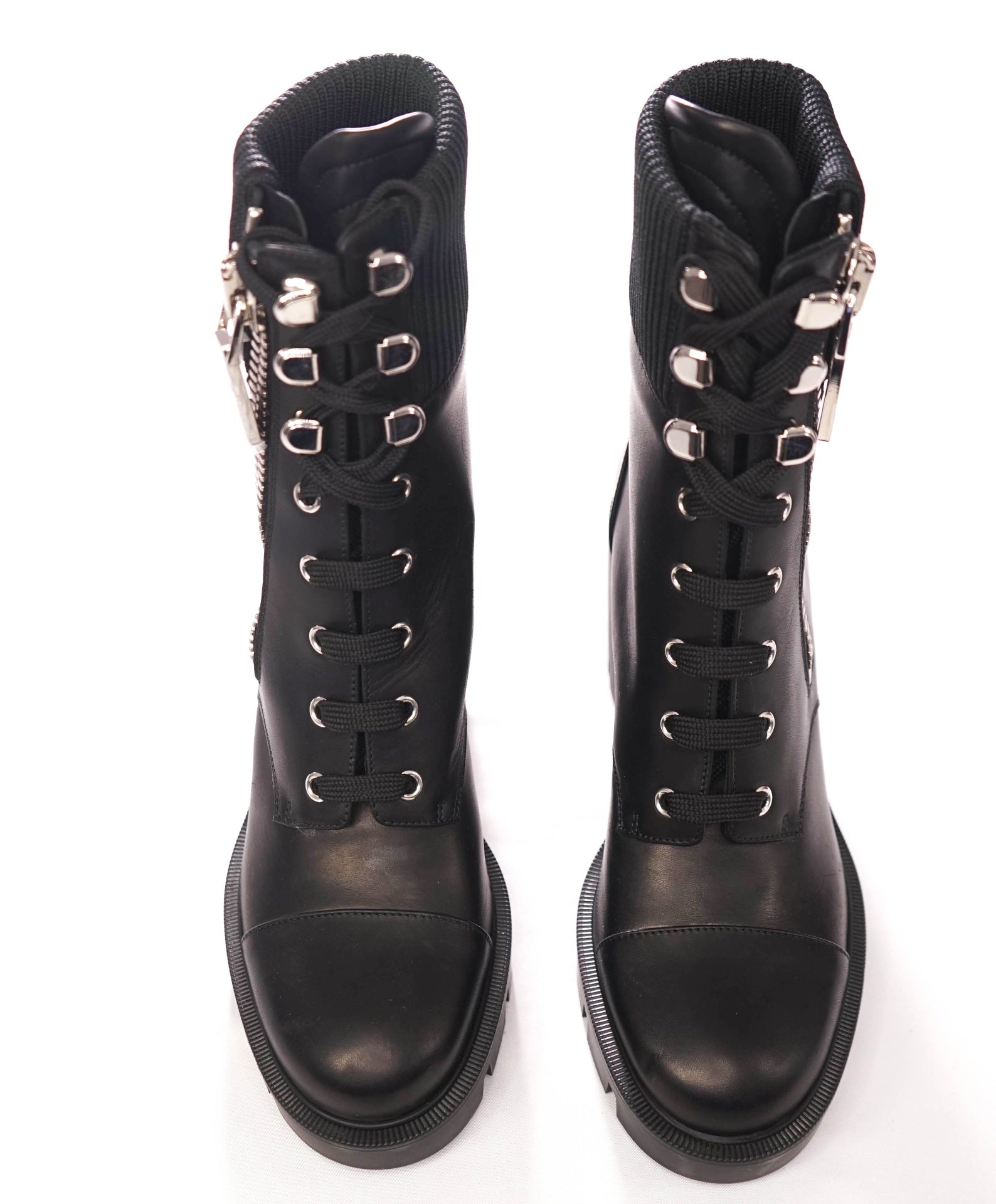 $2,295 CHRISTIAN LOUBOUTIN - Black EN HIVER Boots - US 7.5 (37.5EU)