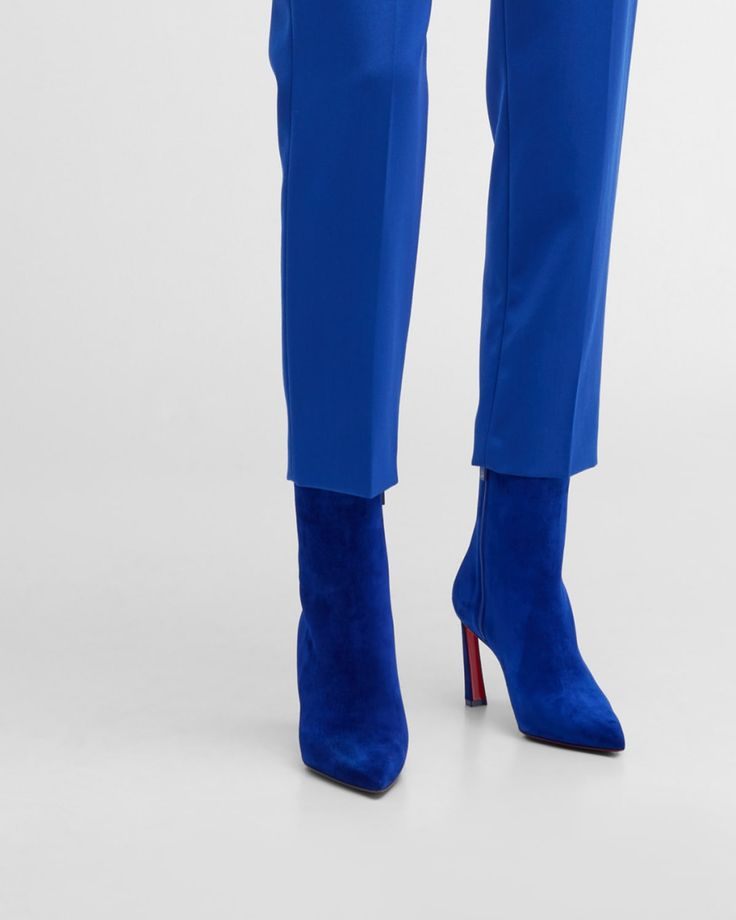 $1,395 CHRISTIAN LOUBOUTIN - Condora Suede 80mm Boots - US 7.5 (37.5EU)