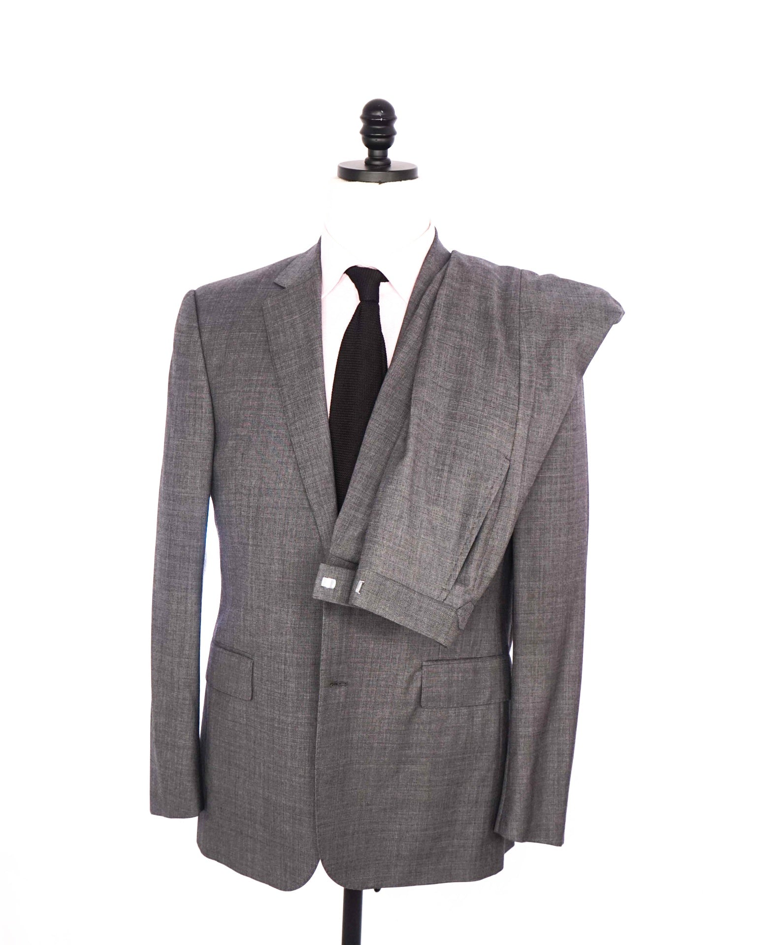 $2,995 RALPH LAUREN PURPLE LABEL - Gray Wool Suit - 40R