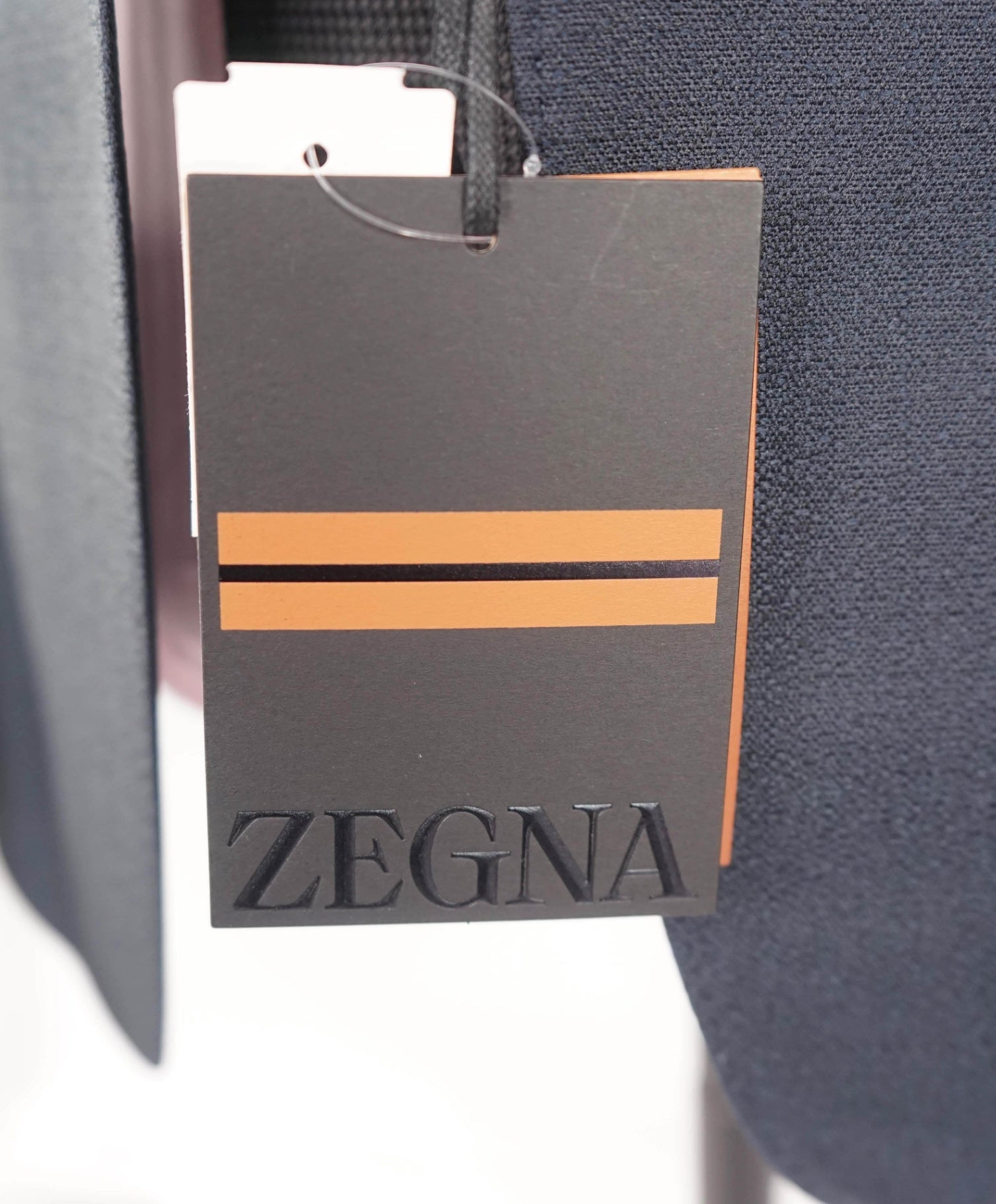 $2,990 ZEGNA - Textured Blue Peak Lapel Dinner Jacket - 38R