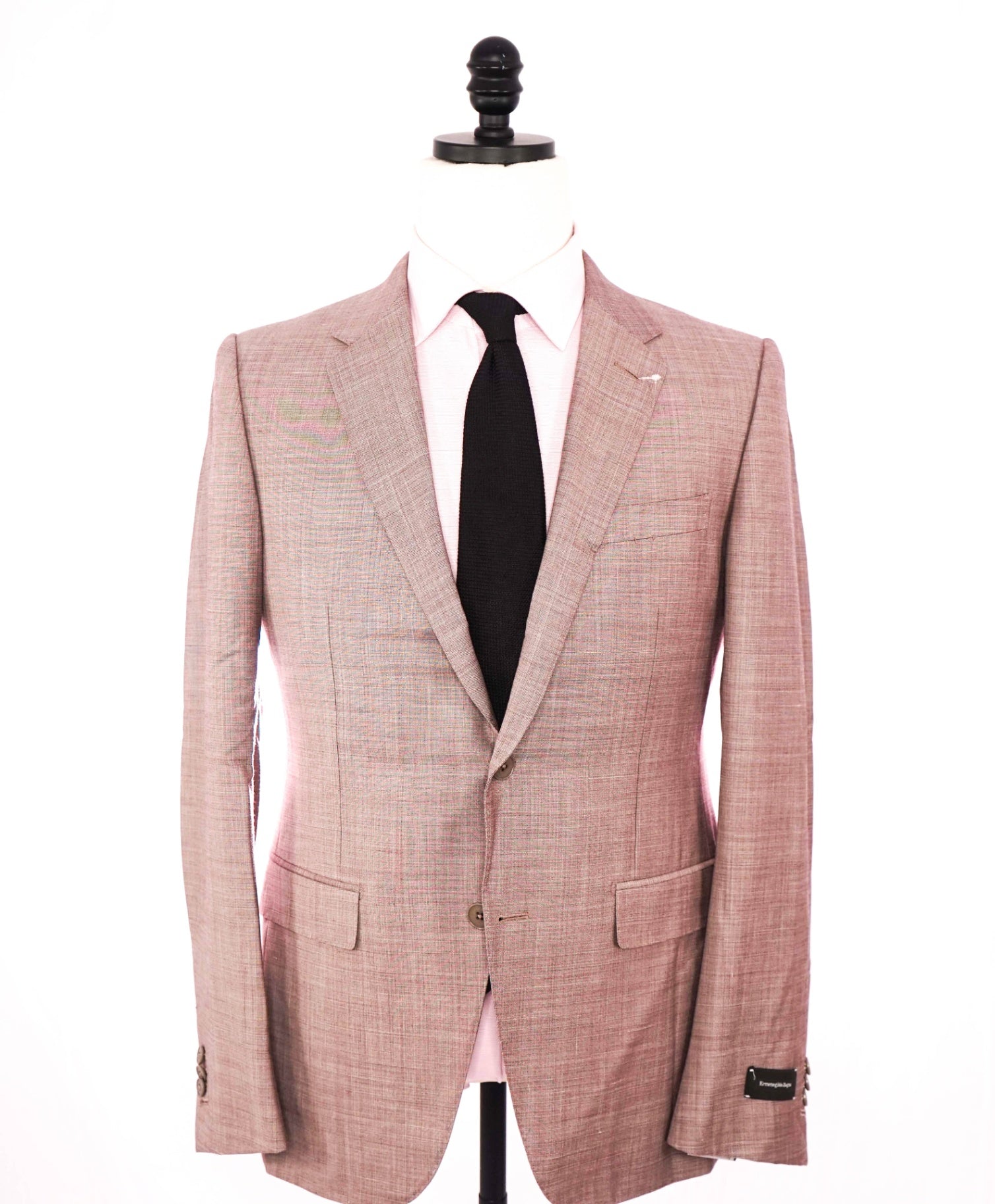 $4,995 ZEGNA - "TROFEO SUMMER" Pink Wool/Linen/Silk Suit - 38R