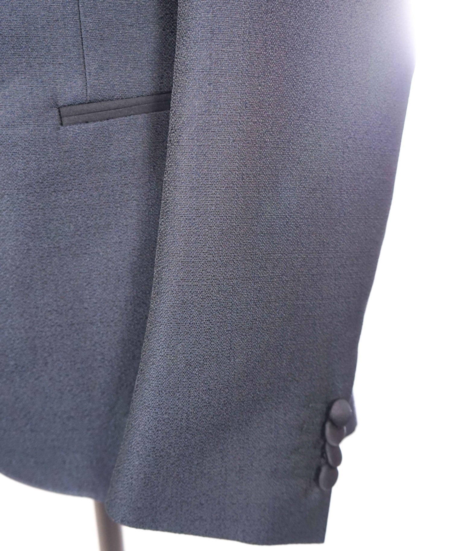 $2,990 ZEGNA - Textured Blue Peak Lapel Dinner Jacket - 36R