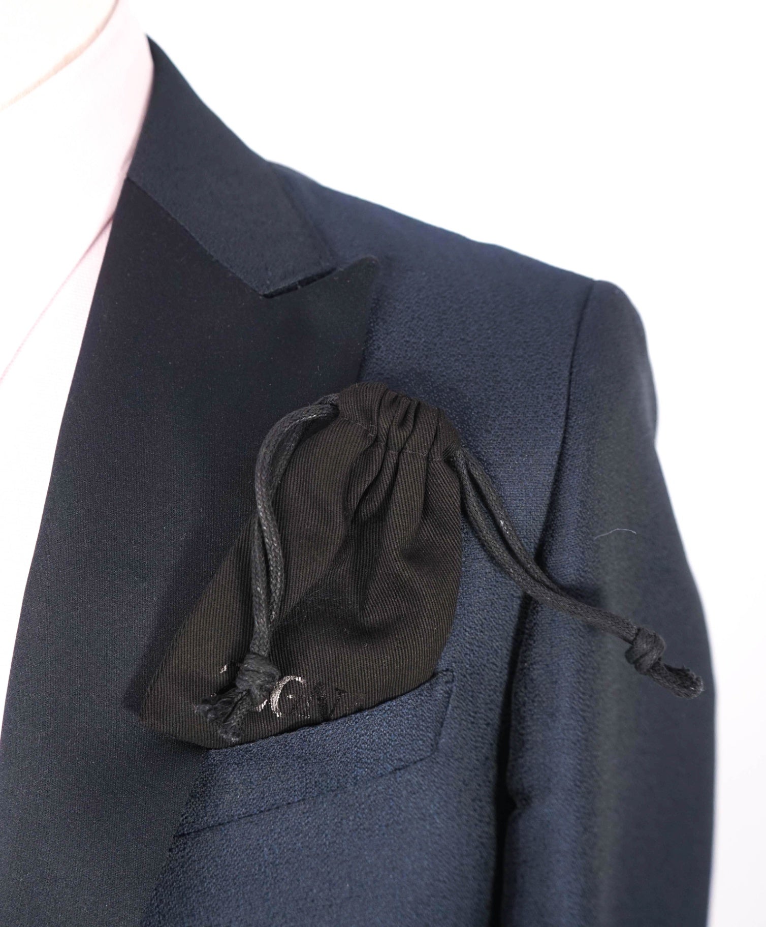 $2,990 ZEGNA - Textured Blue Peak Lapel Dinner Jacket - 38R