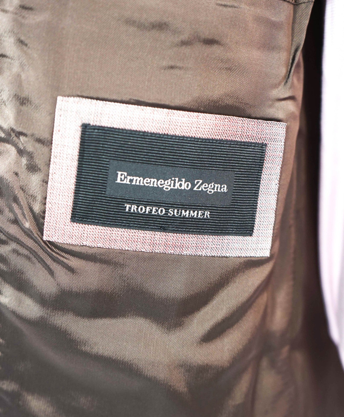 $4,995 ZEGNA - "TROFEO SUMMER" Pink Wool/Linen/Silk Suit - 38R