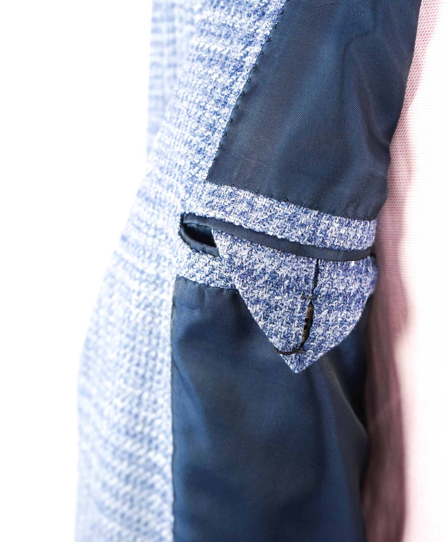 $2,990 ZEGNA - Blue Plaid "WINTER CROSSOVER" Wool/Silk/Linen Blazer - 48R