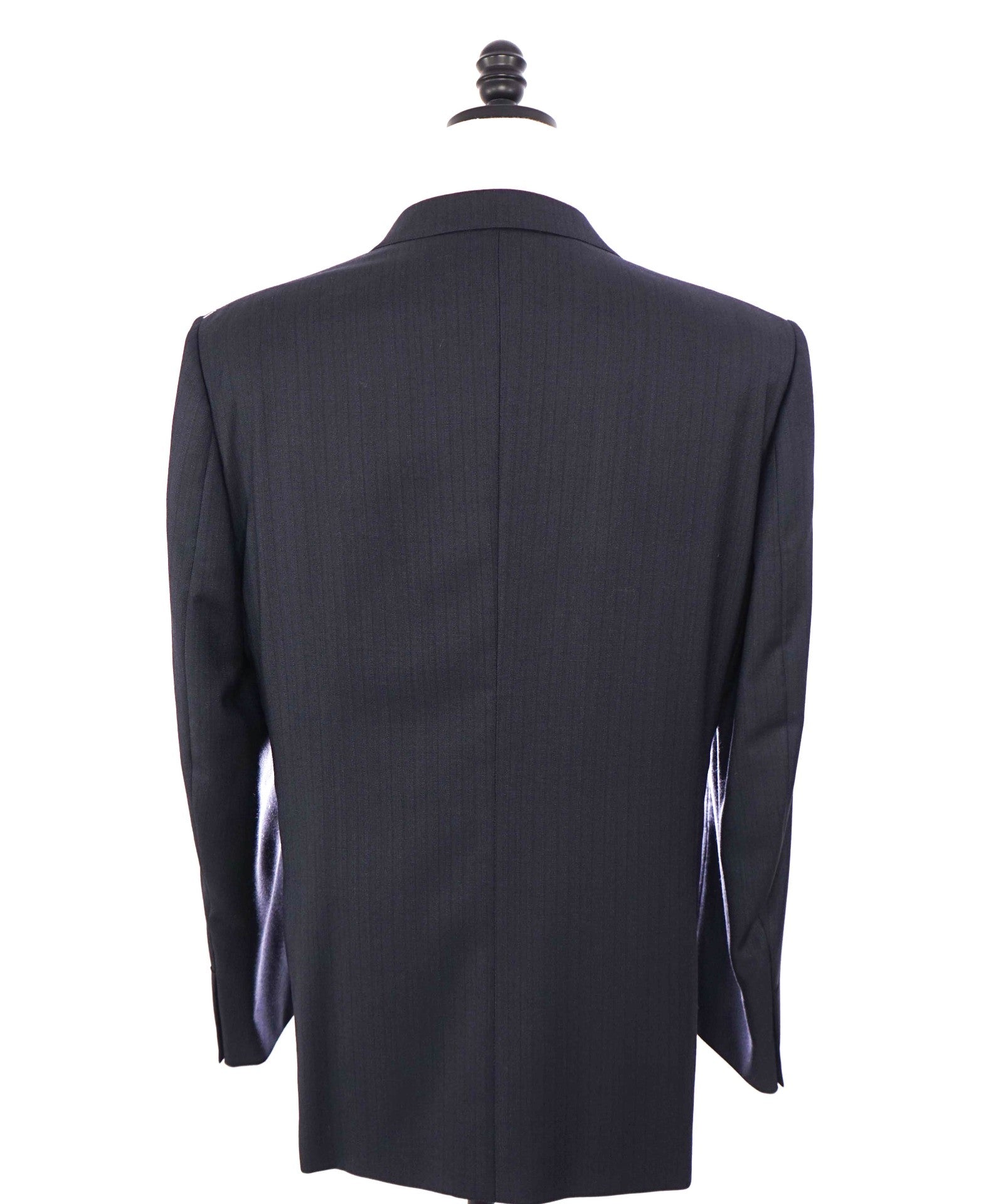 $3,490 ZEGNA - Navy Tonal Stripe "ACHILLFARM" Wool/Silk Suit - 48R