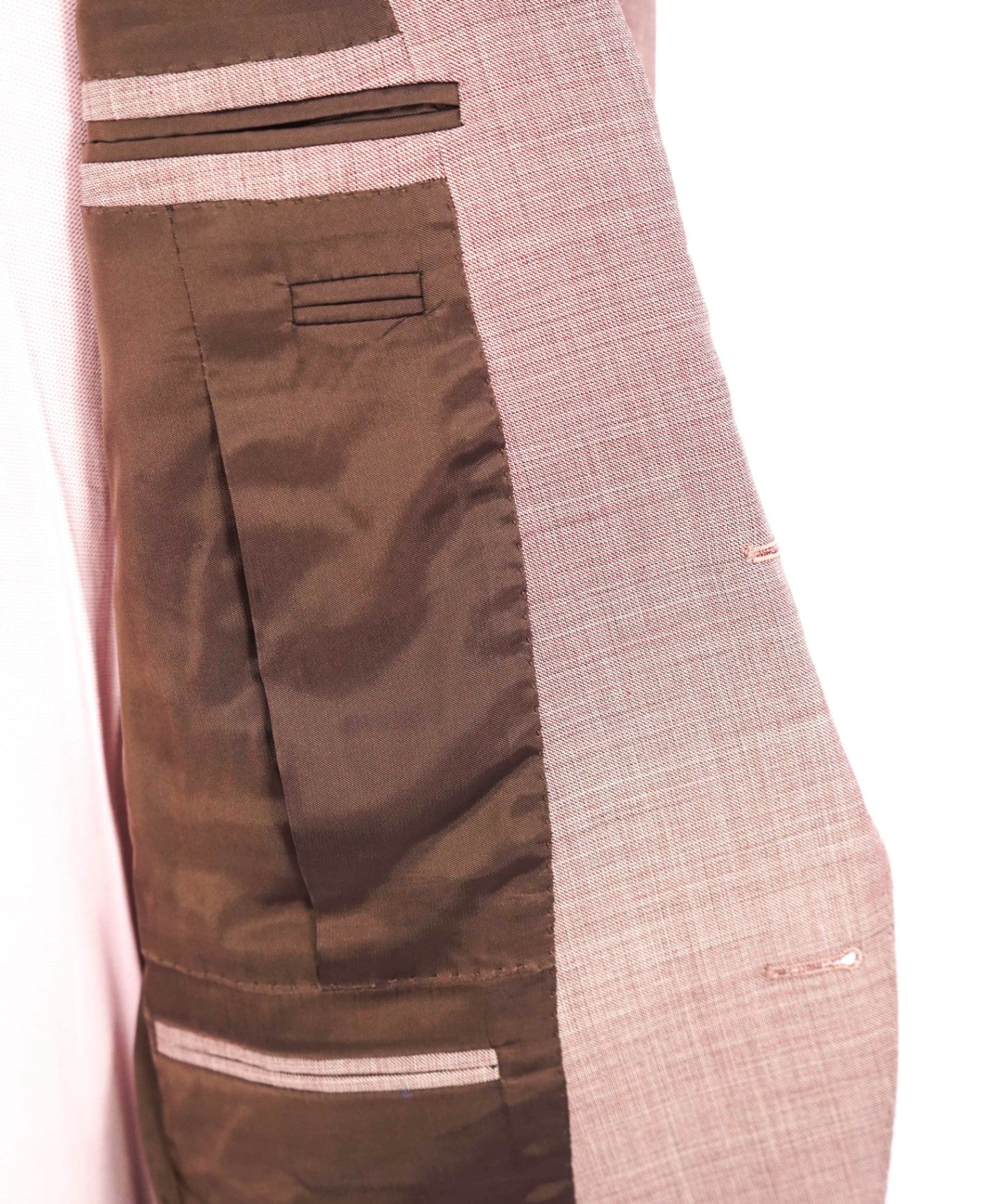 $4,995 ZEGNA - "TROFEO SUMMER" Pink Wool/Linen/Silk Suit - 38R