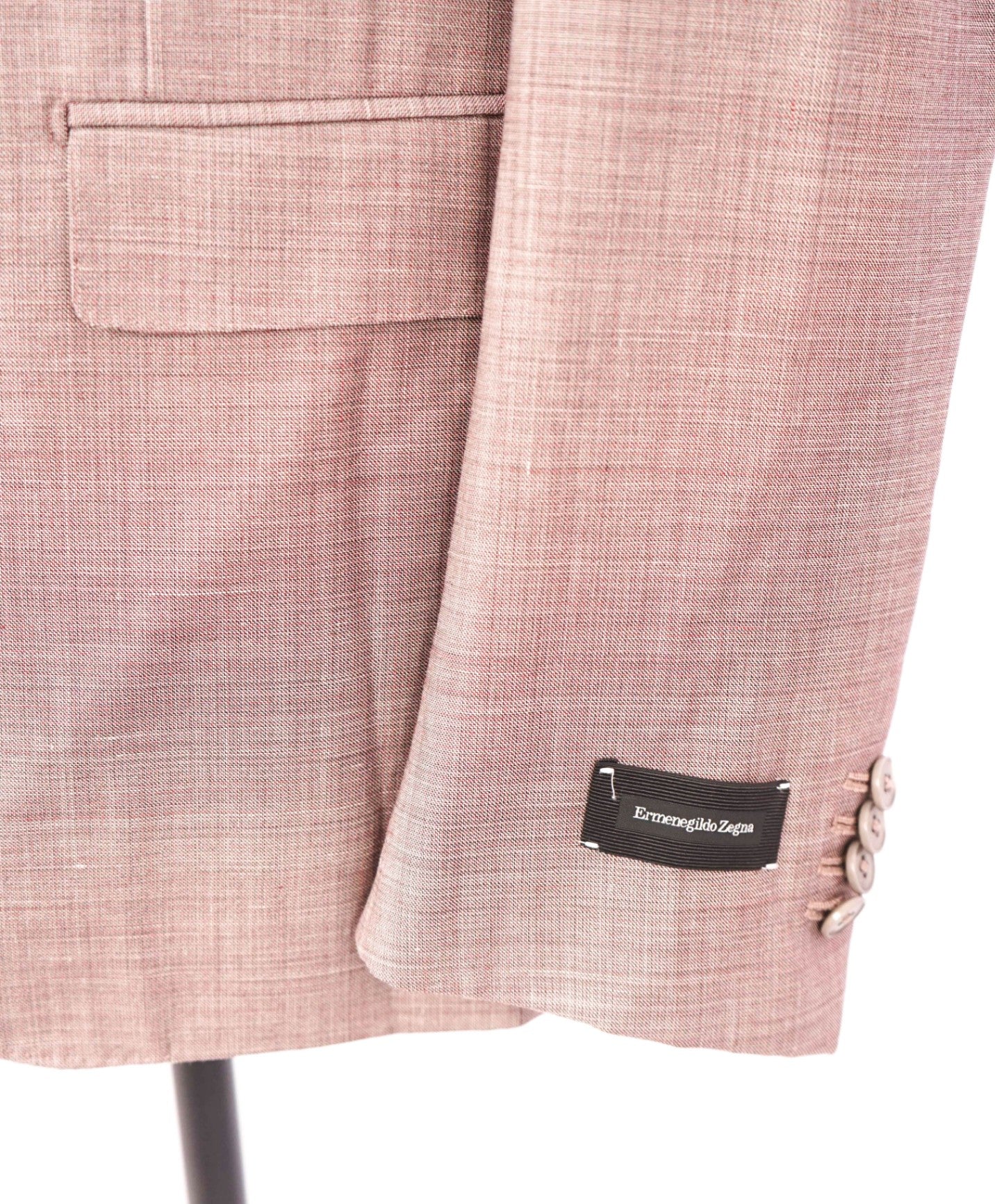 $4,995 ZEGNA - "TROFEO SUMMER" Pink Wool/Linen/Silk Suit - 38R