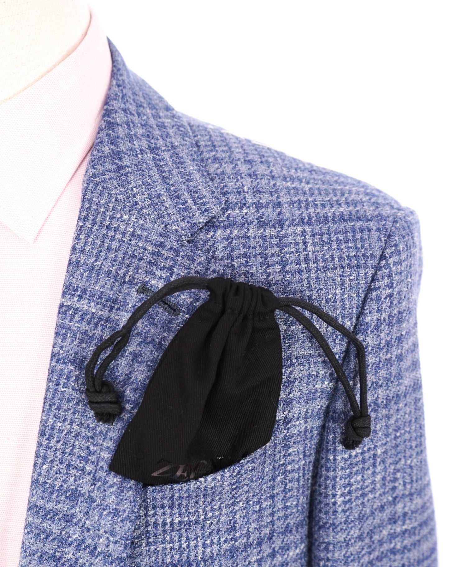 $2,990 ZEGNA - Blue Plaid "WINTER CROSSOVER" Wool/Silk/Linen Blazer - 48R