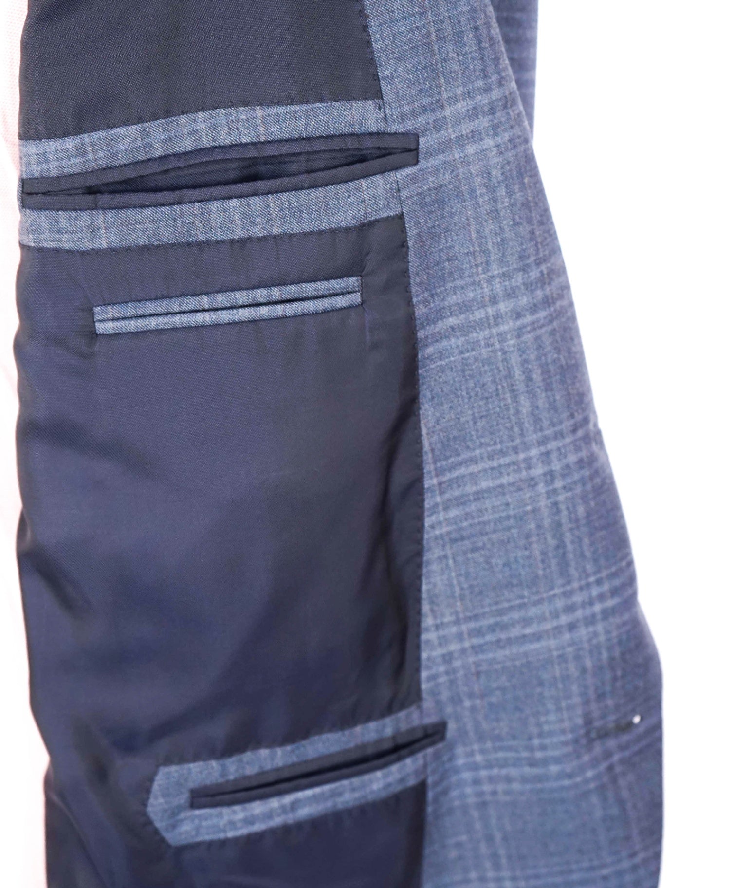 $5,990 ZEGNA - Blue Plaid "TROFEO" Wool Suit - 50R