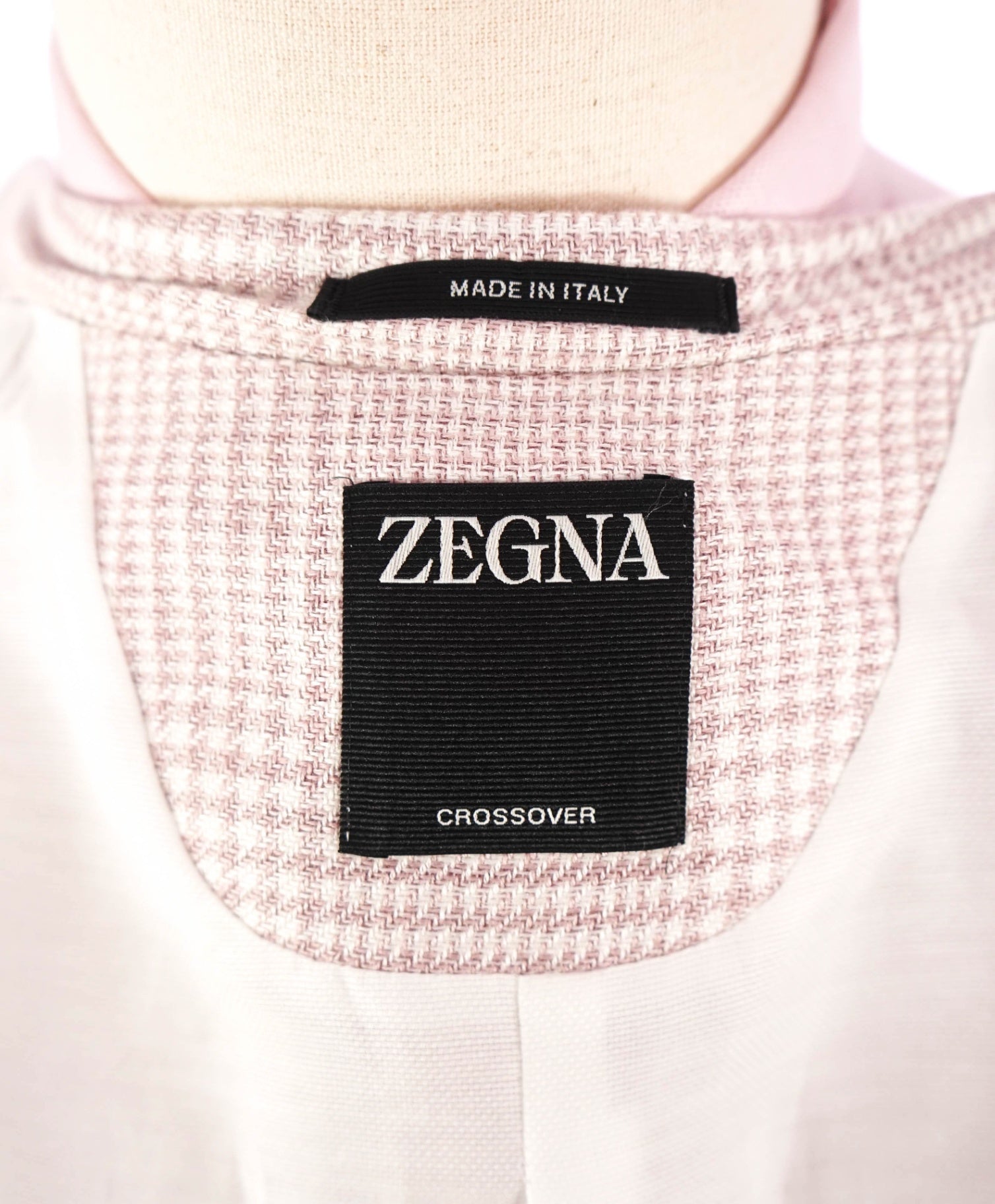$3,590 ZEGNA - Pink Plaid "FAIRWAY" CROSSOVER Linen/Wool/Silk Blazer - 42R