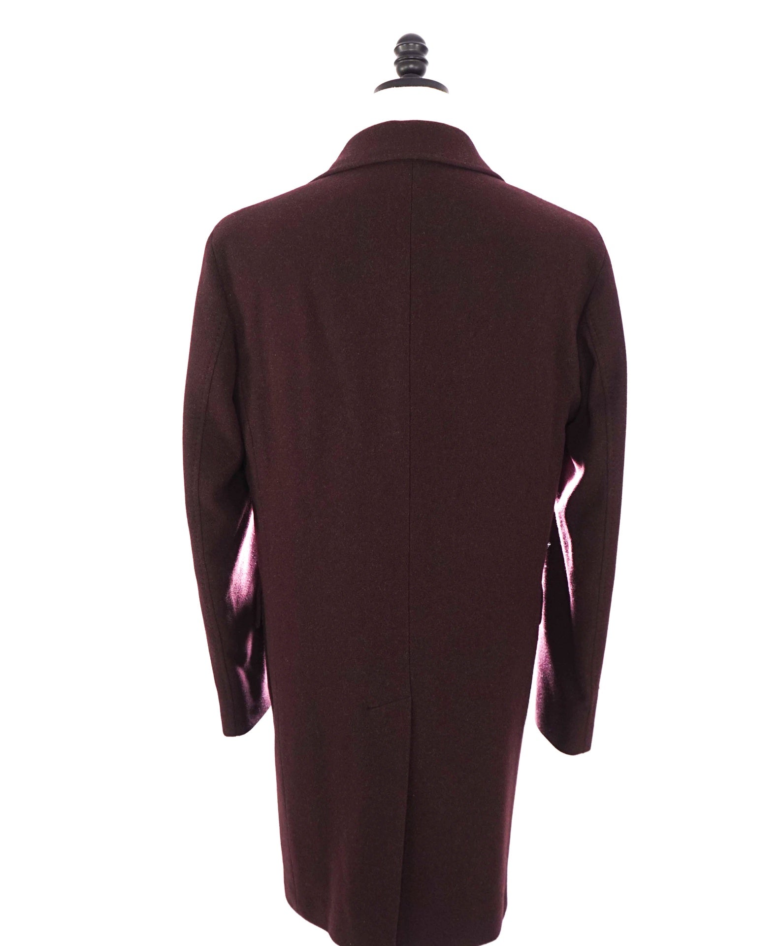 $2,250 ELEVENTY - "PLATINUM" Burgundy Wool/Cashmere Top Coat - 40