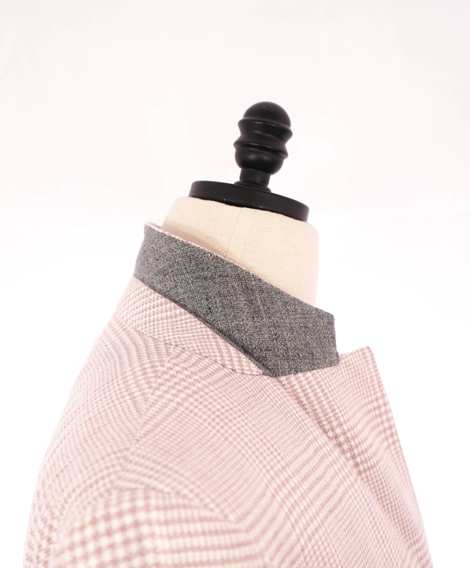 $3,590 ZEGNA - Pink Plaid "FAIRWAY" CROSSOVER Linen/Wool/Silk Blazer - 42R