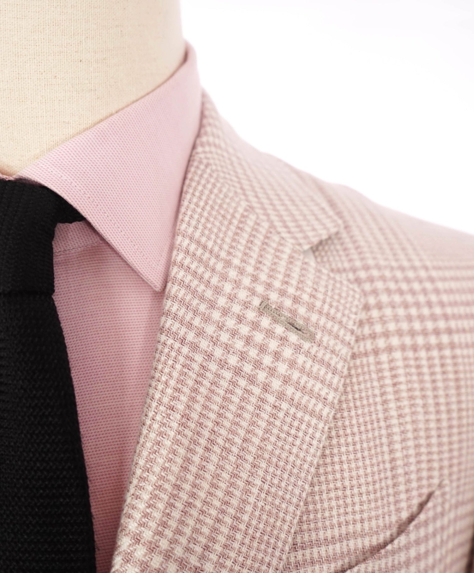 $3,590 ZEGNA - Pink Plaid "FAIRWAY" CROSSOVER Linen/Wool/Silk Blazer - 44R