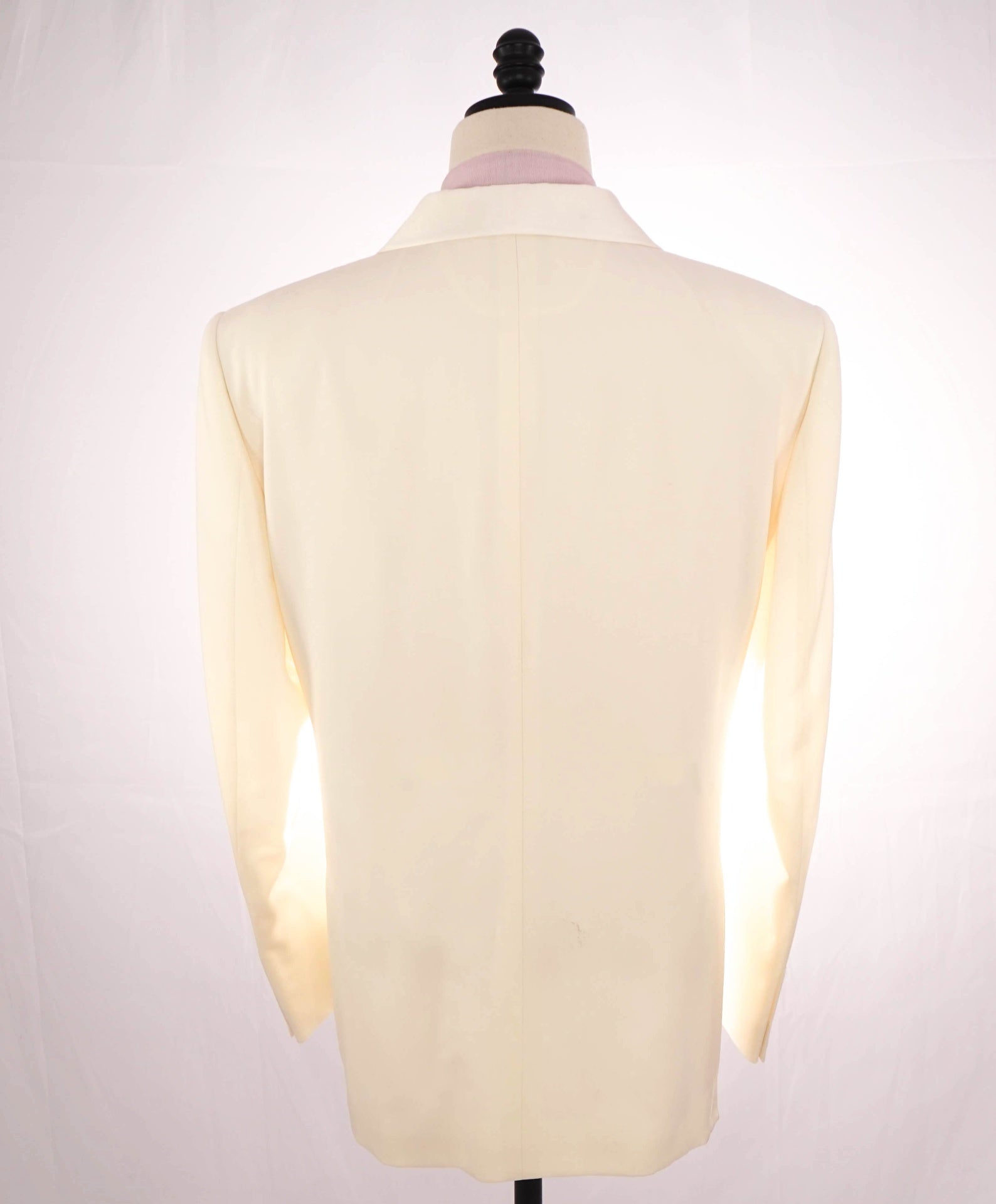 $3,990 ZEGNA - Ivory "VENEZIA" Wool Shawl Lapel Dinner Jacket - 38R