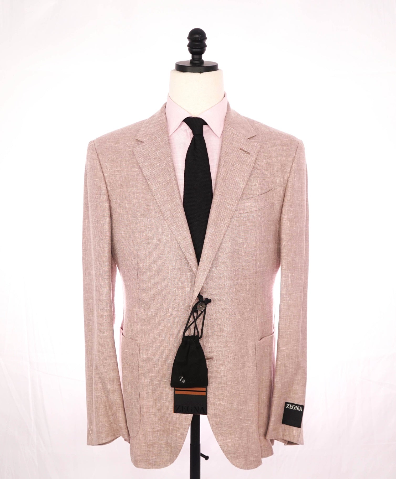 $2,990 ZEGNA - Pastel Pink CROSSOVER Linen/Wool/Silk Blazer - 46R