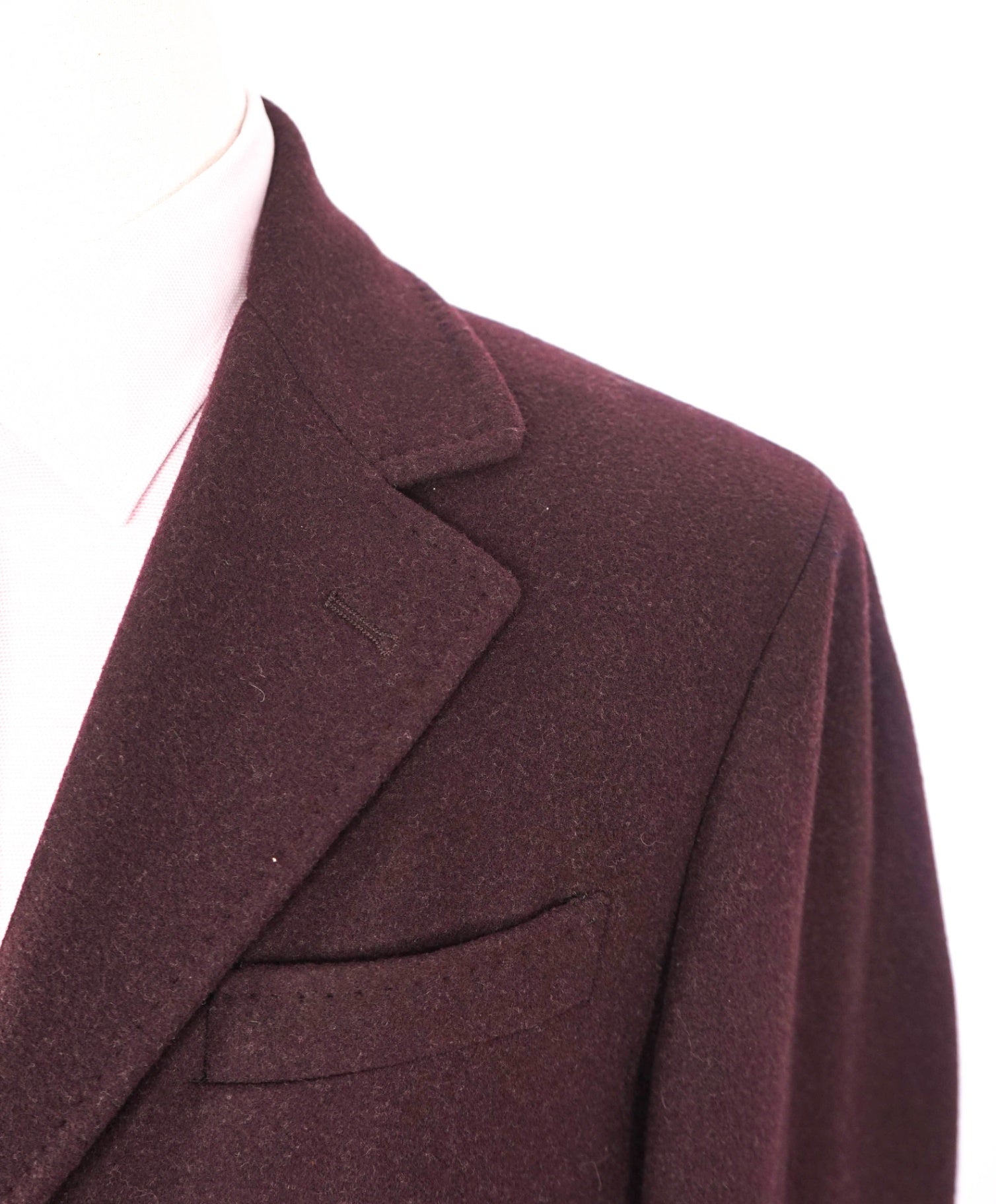 $2,250 ELEVENTY - "PLATINUM" Burgundy Wool/Cashmere Top Coat - 40