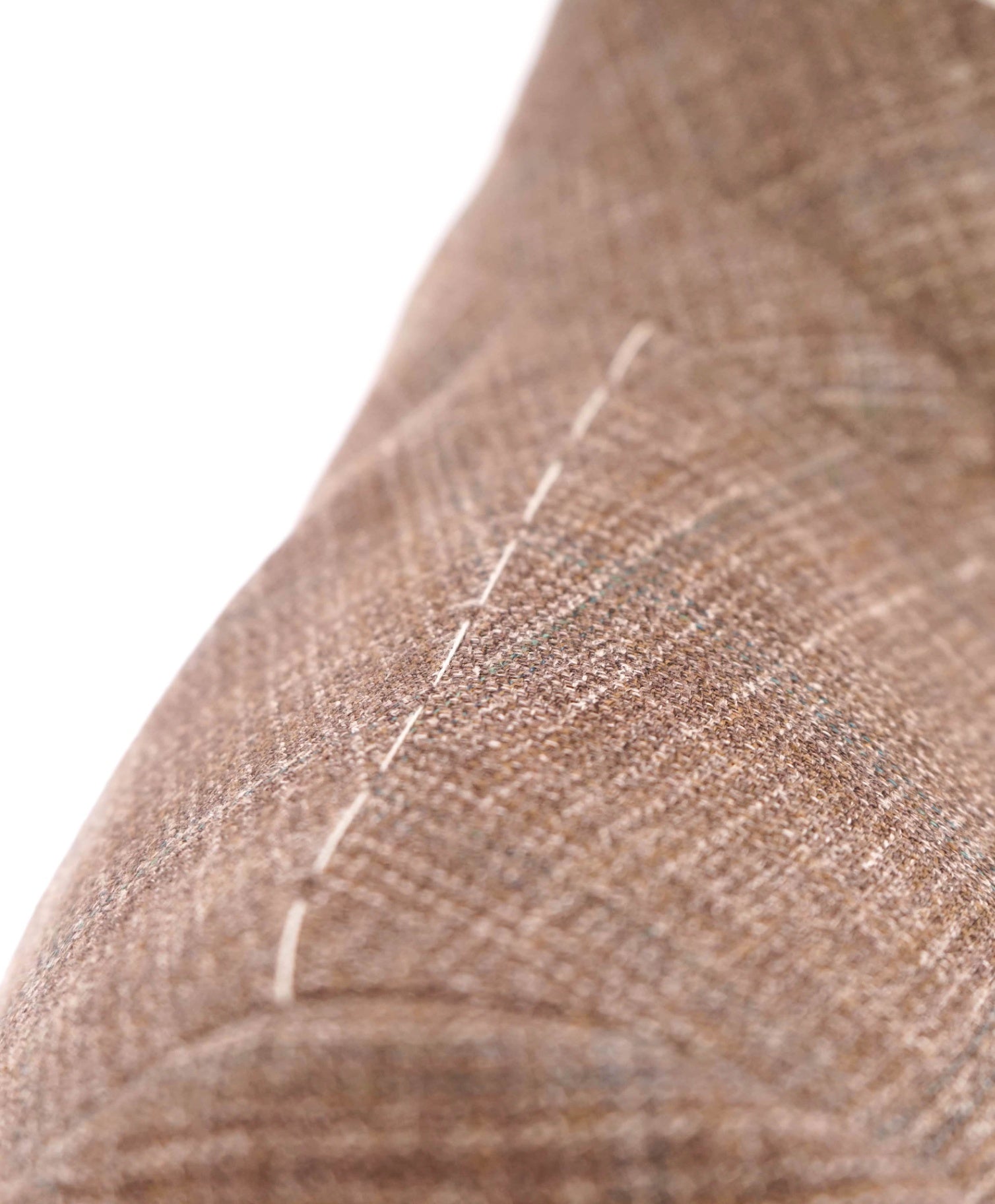 $2,990 ZEGNA - Brown Window Pane Wool/Silk/Linen Blazer - 40R