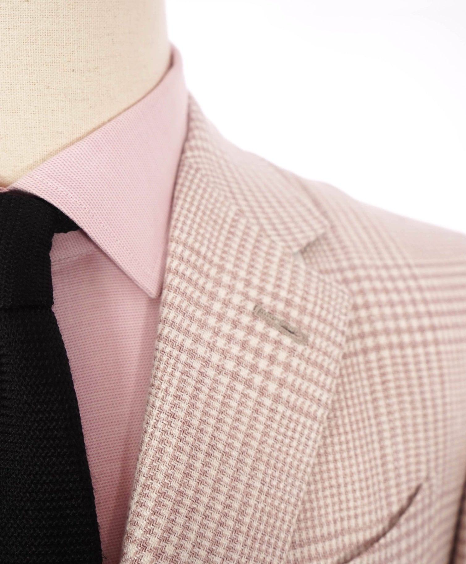 $3,590 ZEGNA - Pink Plaid "FAIRWAY" CROSSOVER Linen/Wool/Silk Blazer - 42R