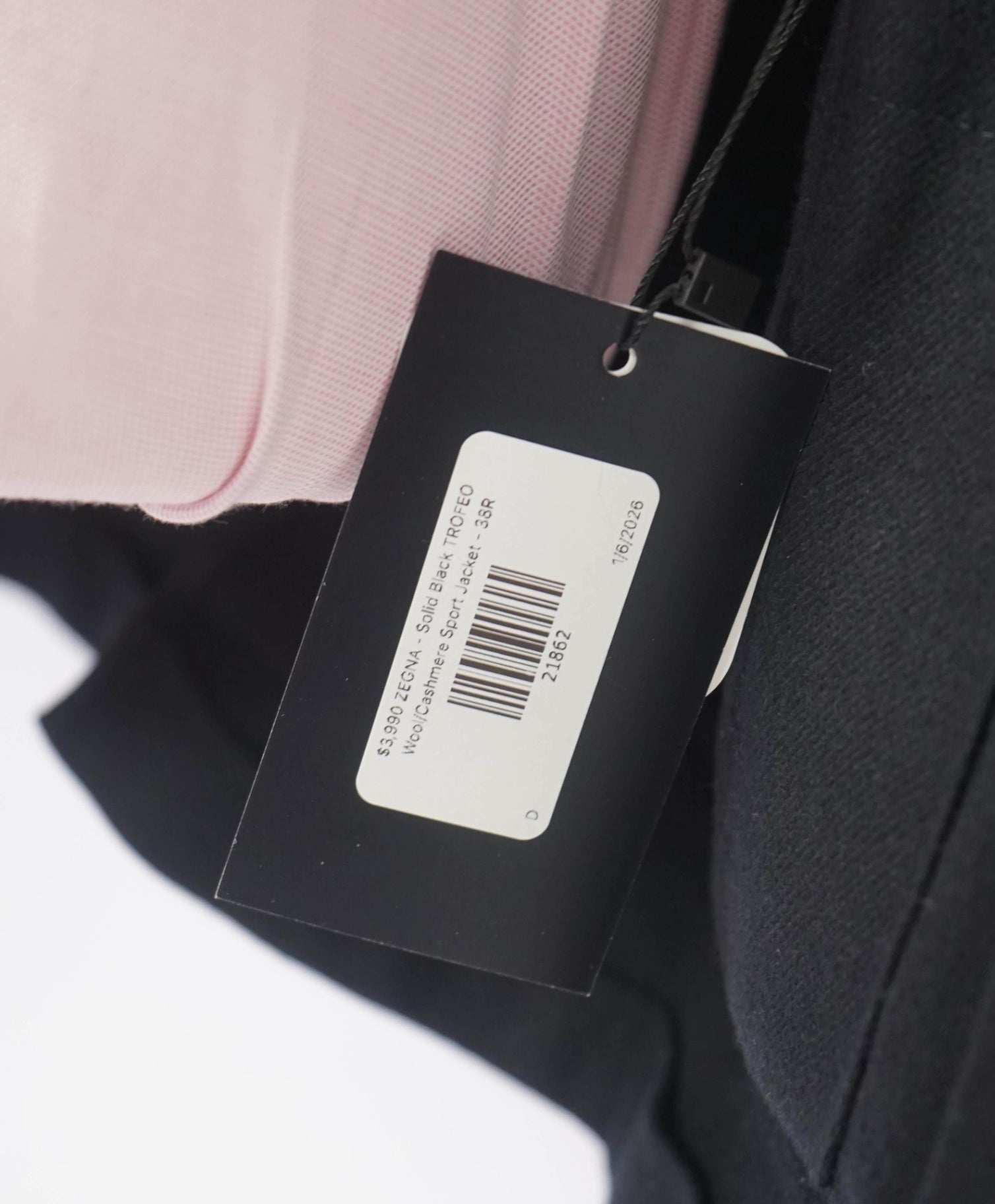 $3,990 ZEGNA - Black TROFEO Wool/Cashmere Sport Jacket - 38R