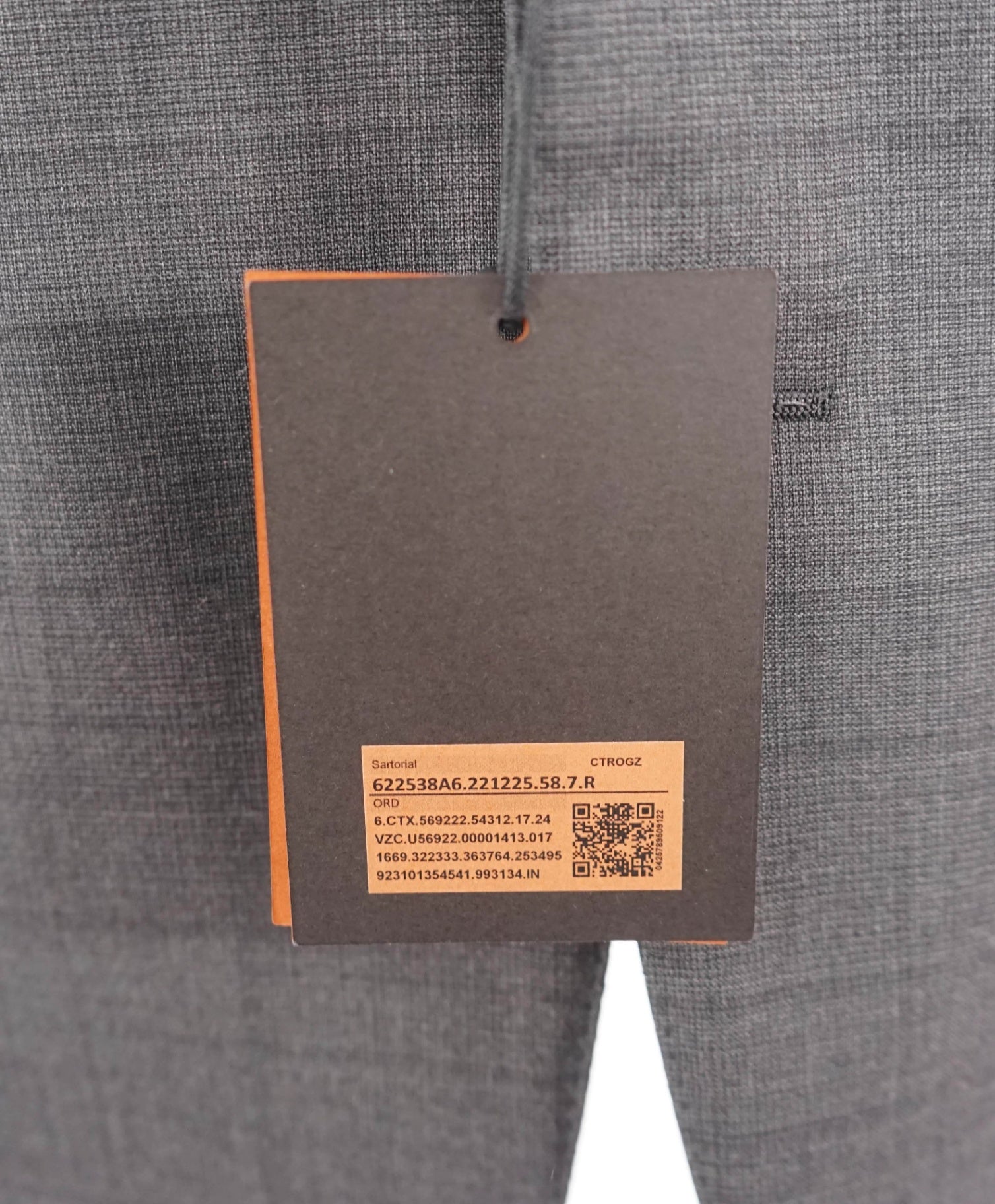 $4,090 ZEGNA - Gray Windowpane TROFEO Wool Suit - 48R