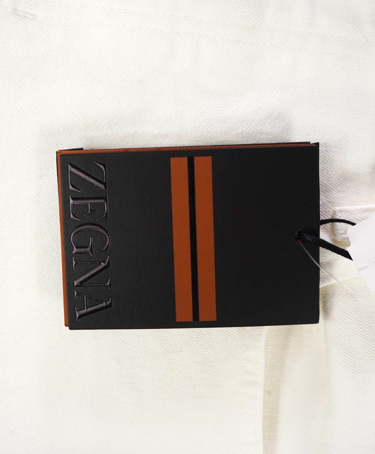 $385 ZEGNA - Solid White Slim Fit Denim Pants - 36W