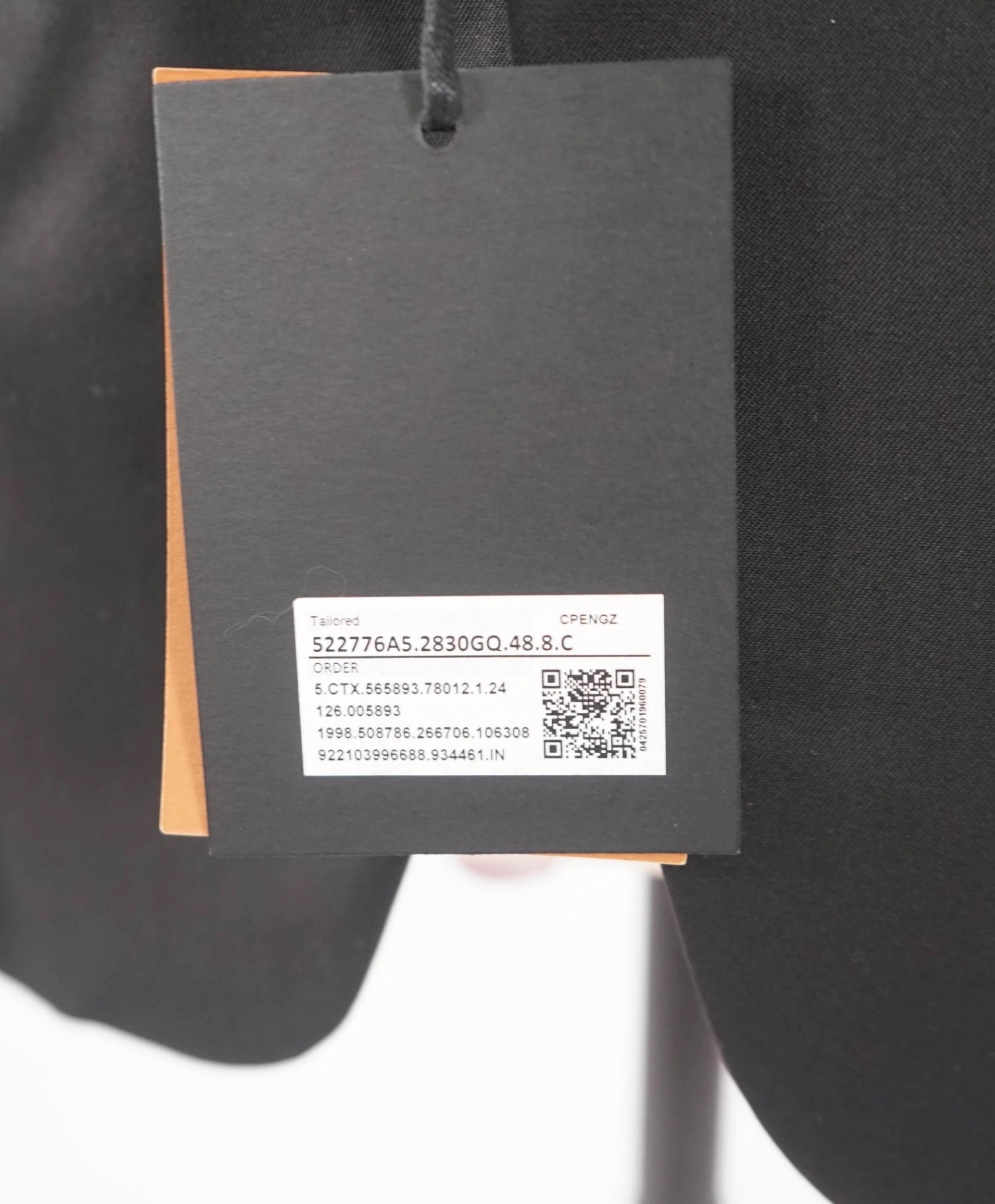 $3,950 ZEGNA - Solid Black Wool/Mohair Shawl Lapel Tuxedo - 38S