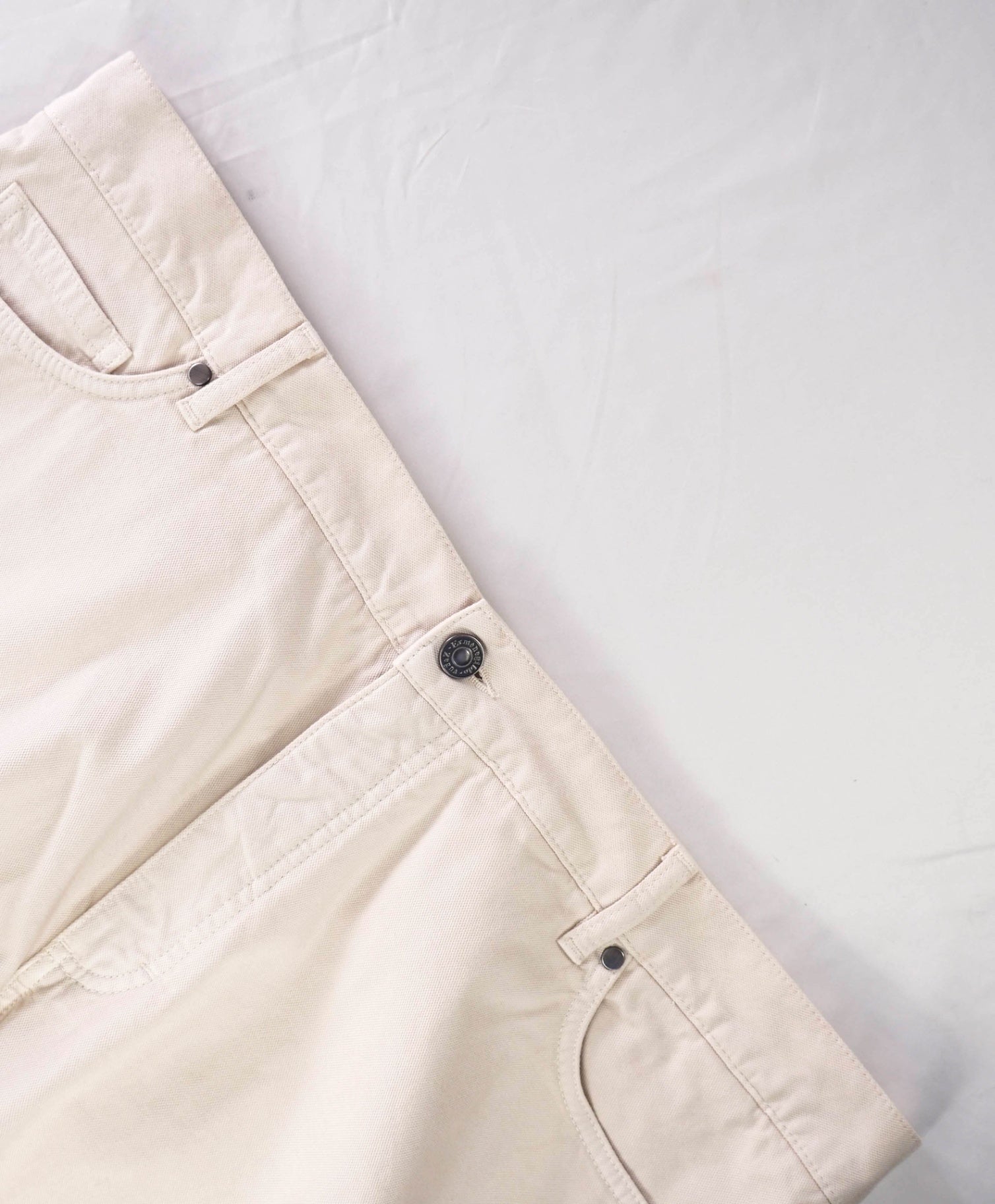 $795 ZEGNA - Solid Beige Denim Pants - 42W