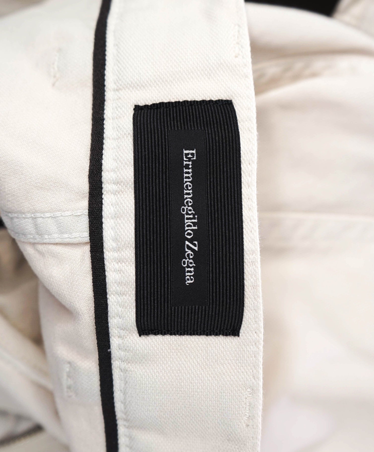 $795 ZEGNA - Solid Beige Denim Pants - 42W