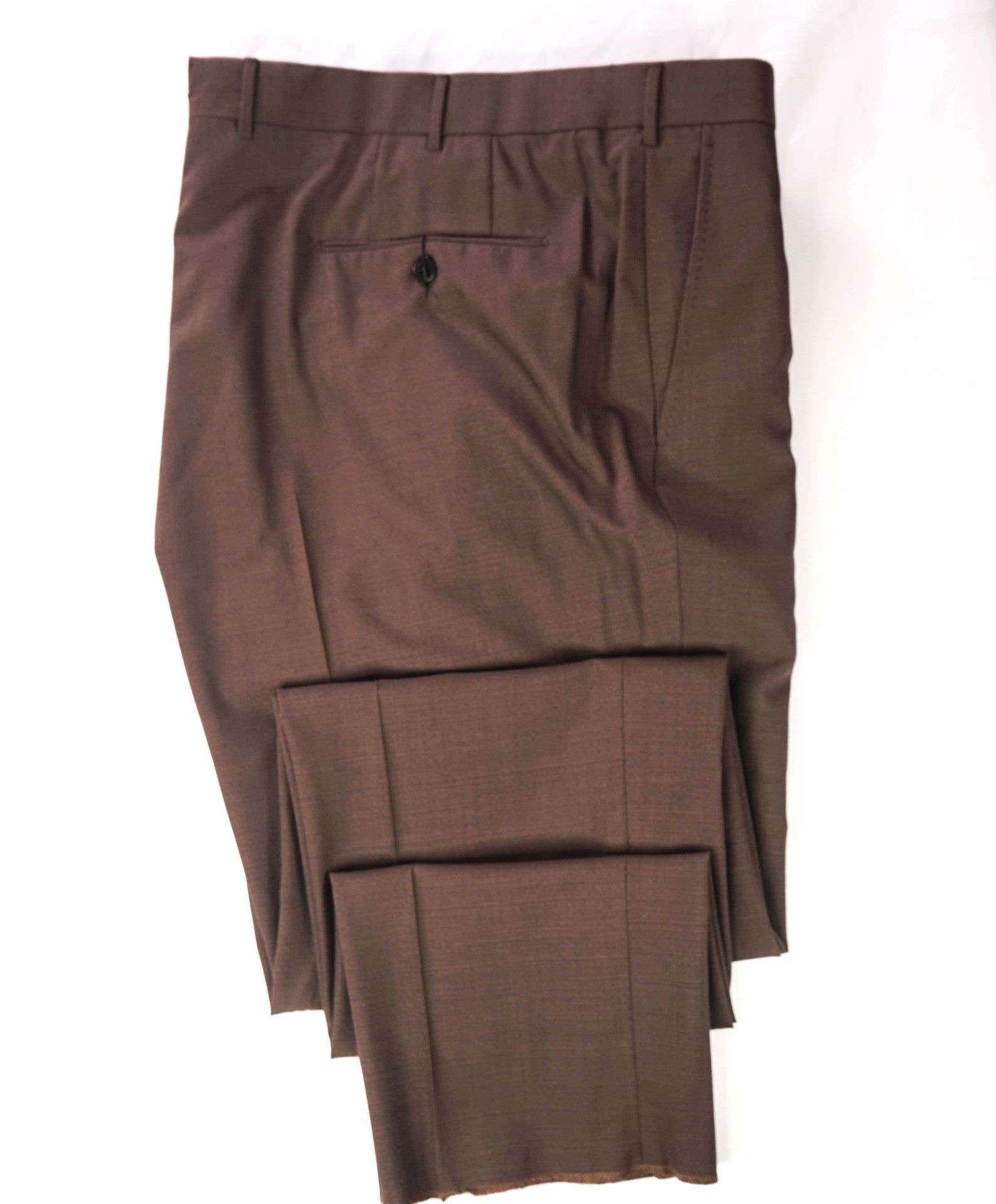 $750 ZEGNA - Brown "High Performance ALL SEASON" Wool Trousers - 40W