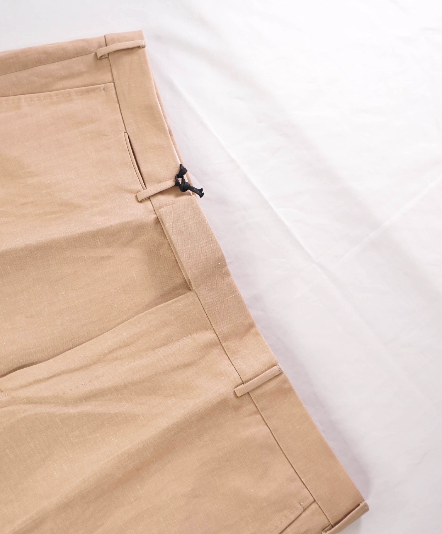 $870 ZEGNA - Solid Tan "TROFEO SUMMER" Wool/Linen Pants - 38W