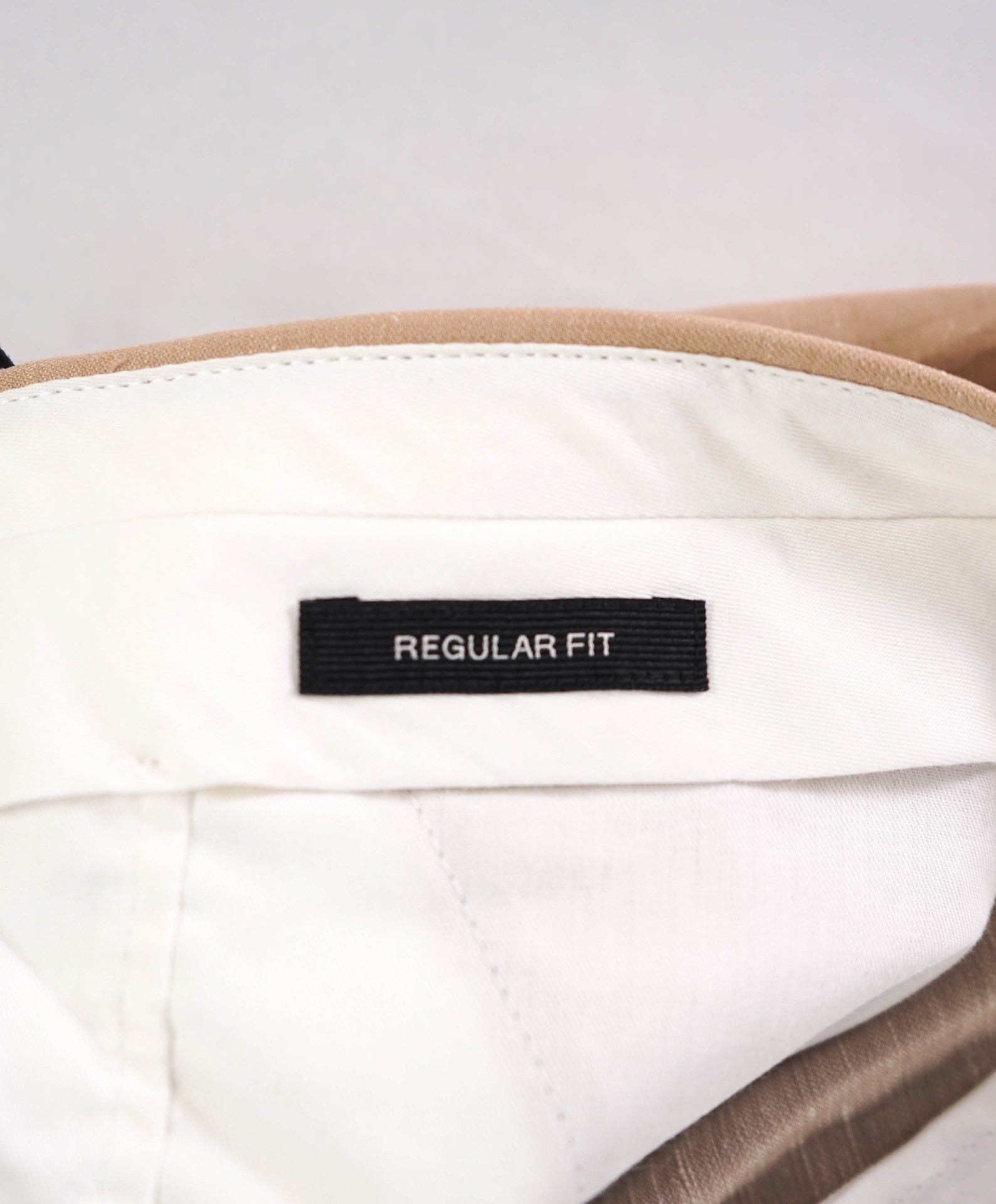 $870 ZEGNA - Solid Tan "TROFEO SUMMER" Wool/Linen Pants - 38W