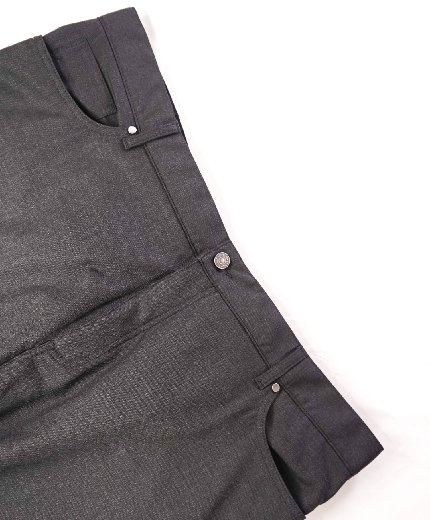 $695 ZEGNA - Solid Gray Wool 5-Pocket Pants - 42W