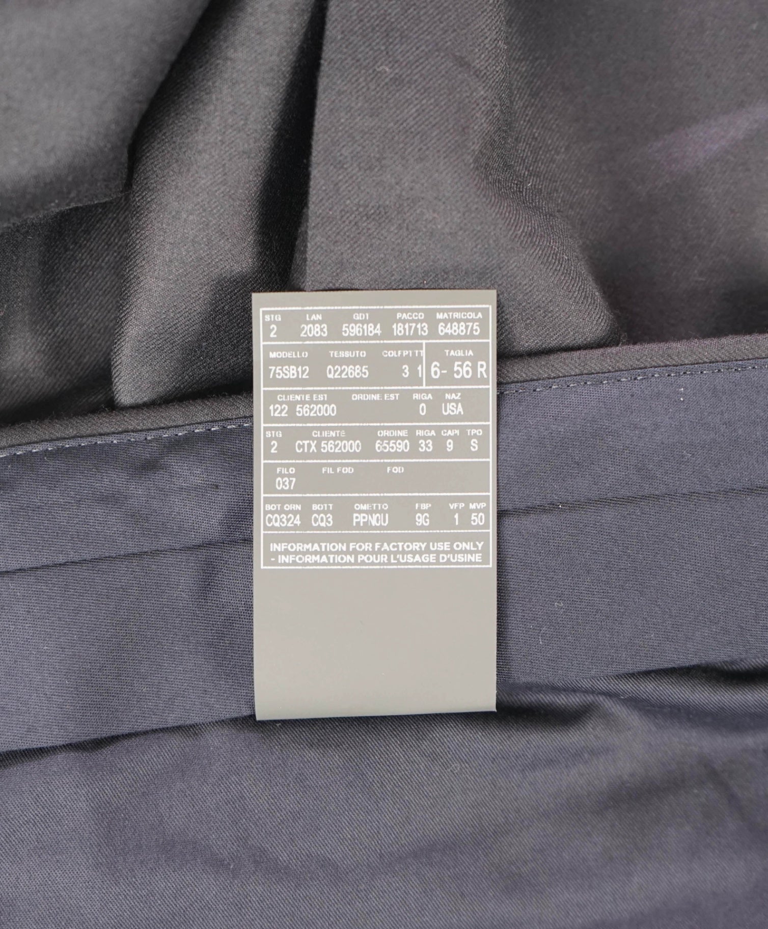 $950 ZEGNA - Solid Navy Blue TROFEO Wool Pants - 38W