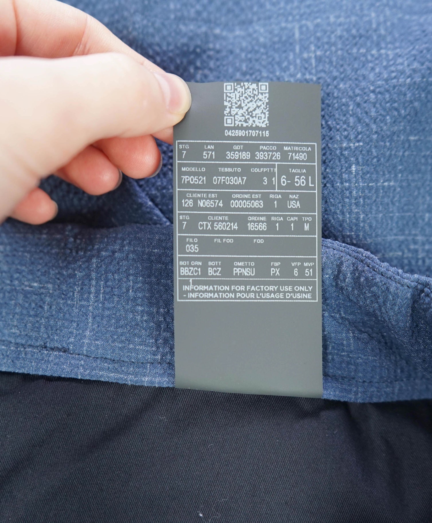 $795 ZEGNA - Solid Blue TROFEO SEERSUCKER Pants 1 of 1 - 35W