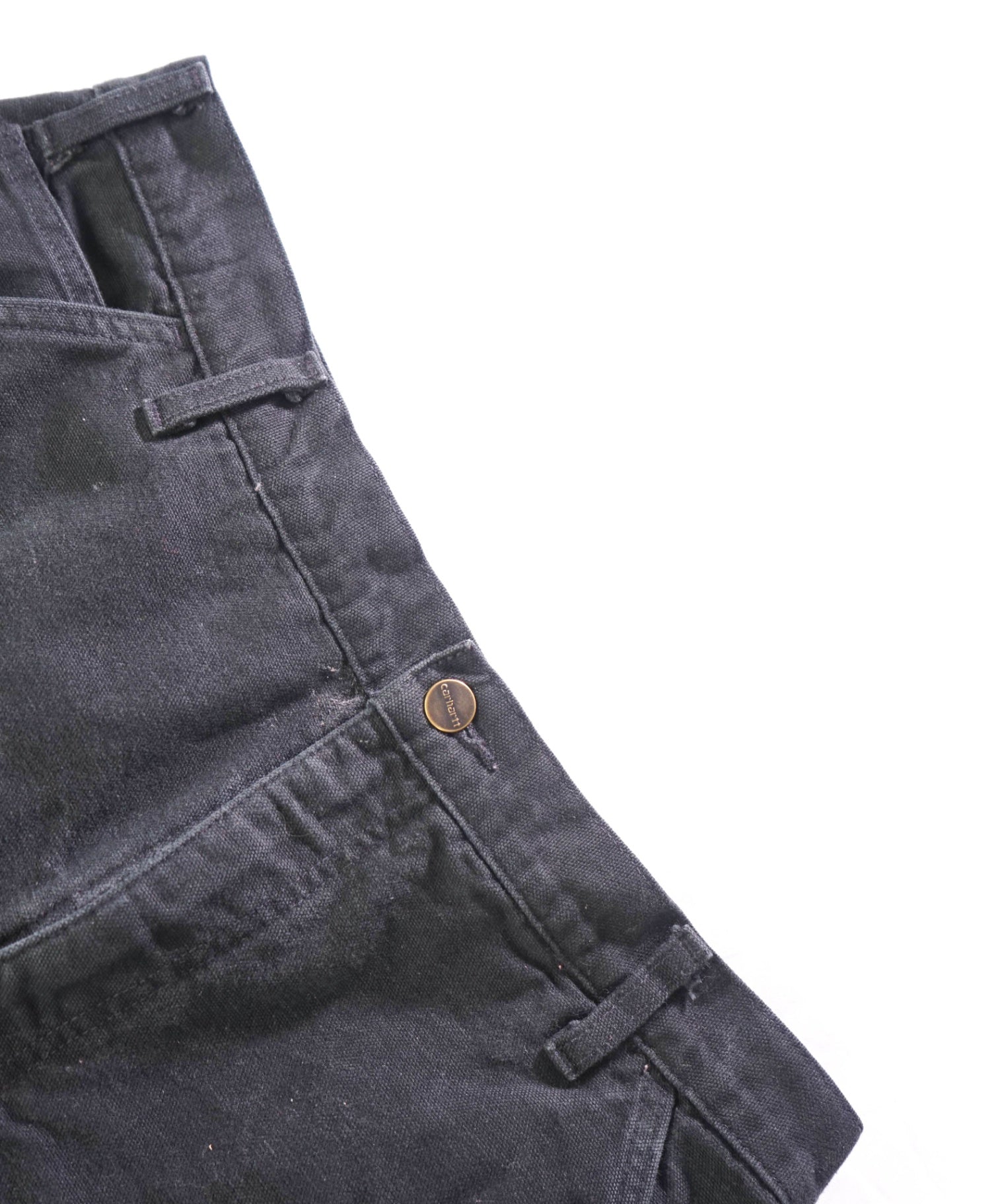 $55 CARHARTT - Solid Black Cotton Work Pants - 35W