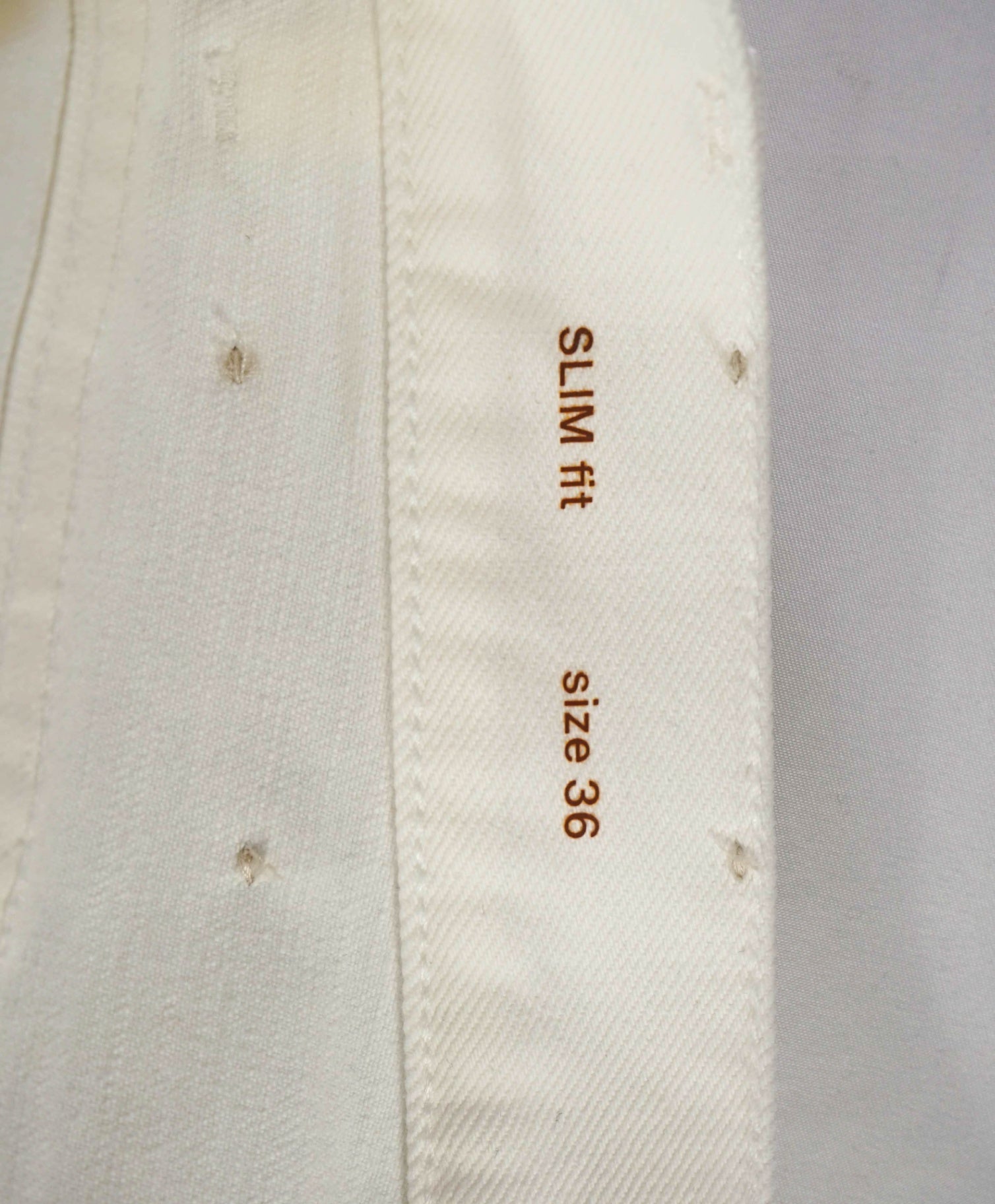 $385 ZEGNA - Solid White Slim Fit Denim Pants - 36W