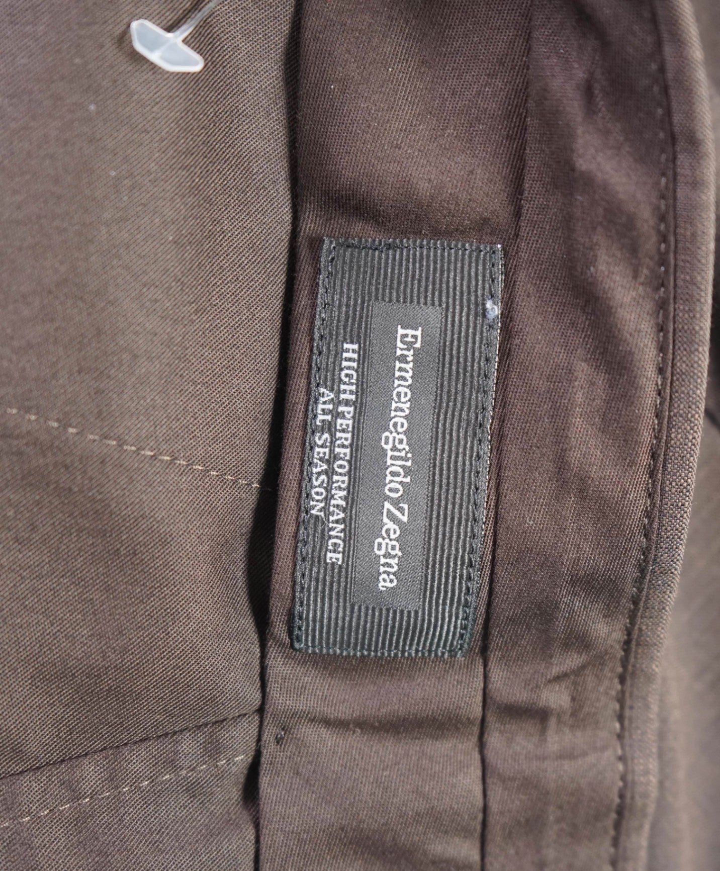 $750 ZEGNA - Brown "High Performance ALL SEASON" Wool Trousers - 40W