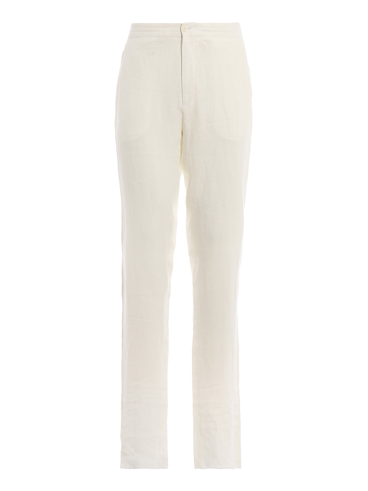 $695 ZEGNA - Off White Linen Pants - 36W