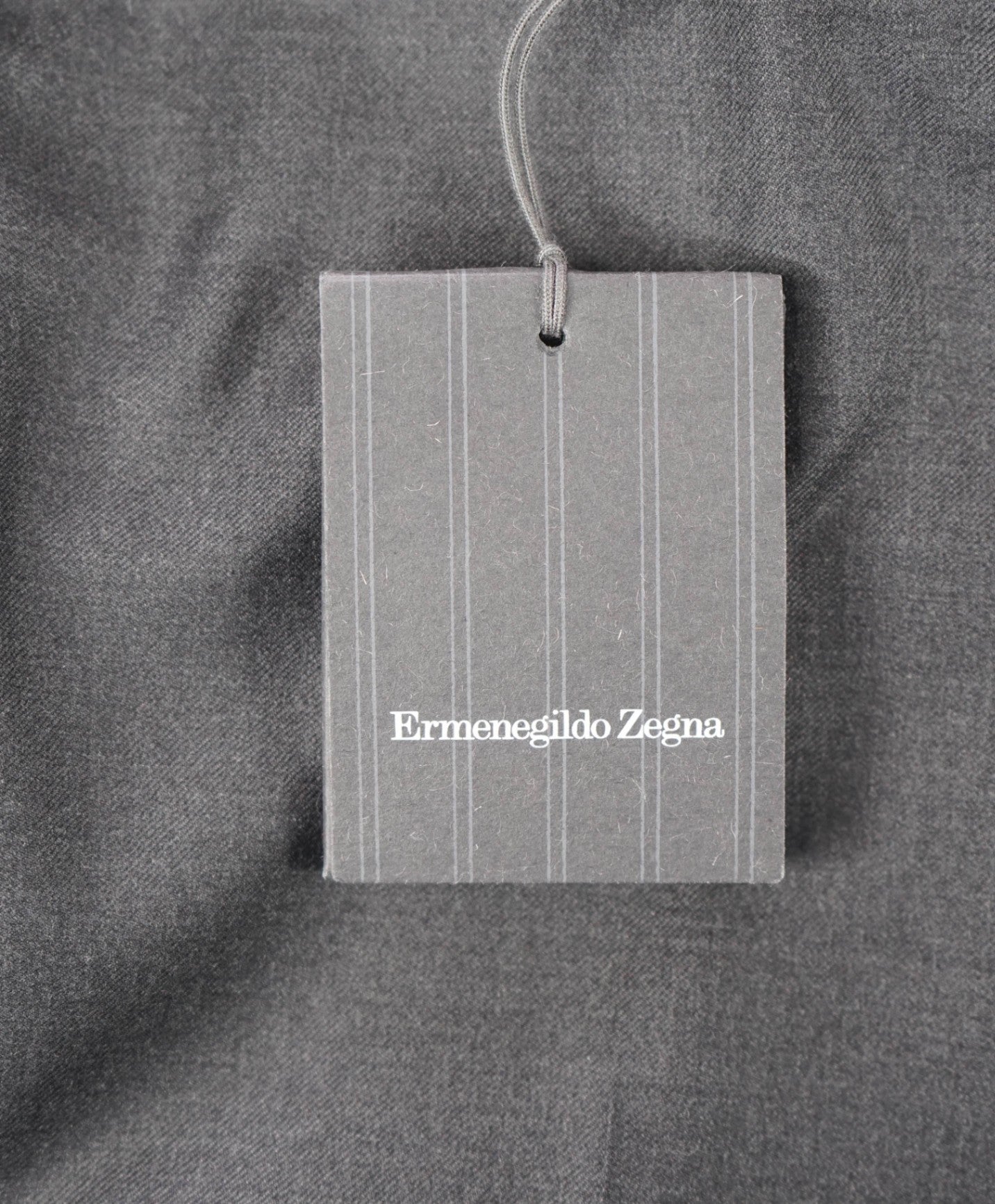 $950 ZEGNA - Solid Gray TROFEO Wool Pants - 38W