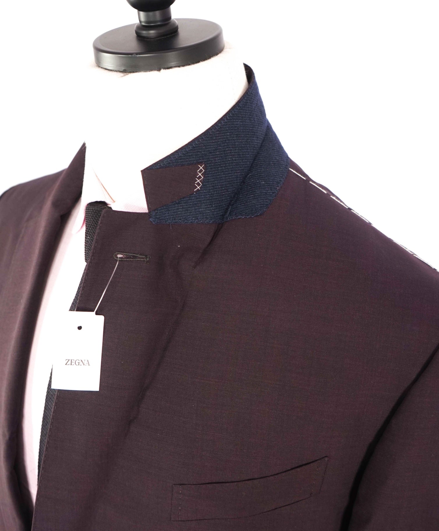 $4,995 ZEGNA -“LEGGERISSIMO" SILK/WOOL BURGUNDY Suit 48R