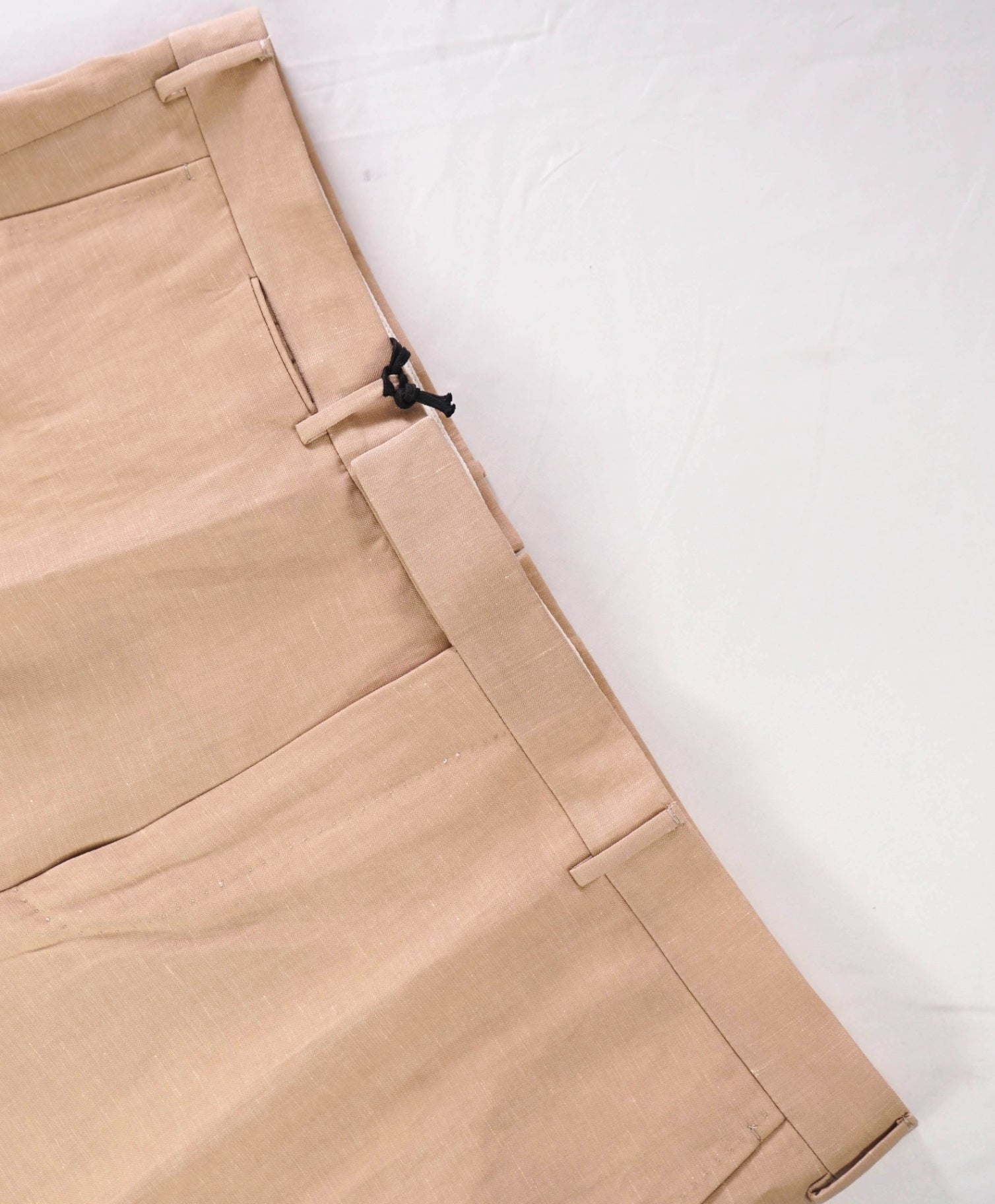 $870 ZEGNA - Solid Tan "TROFEO SUMMER" Wool/Linen Pants - 38W